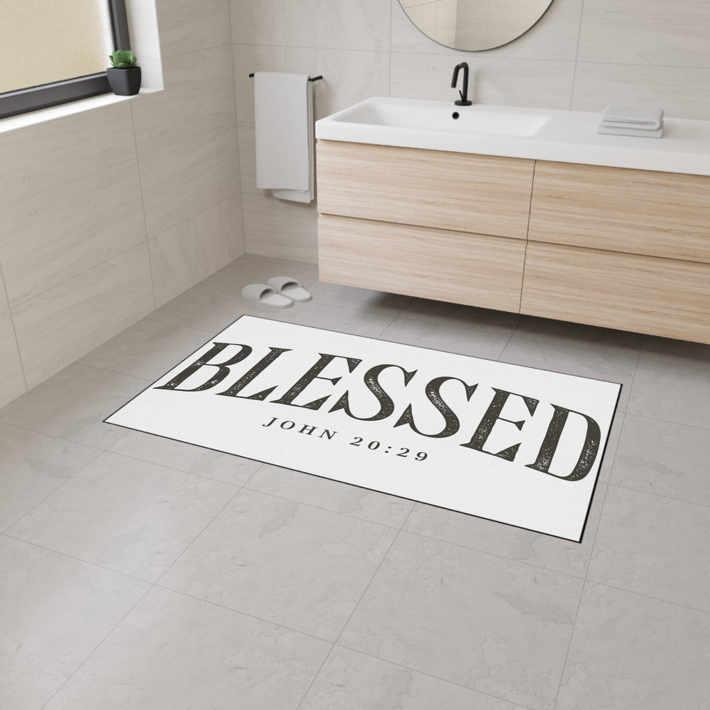 Blessed John 20:29 Floor Mat — Heavy Duty Welcome Mat