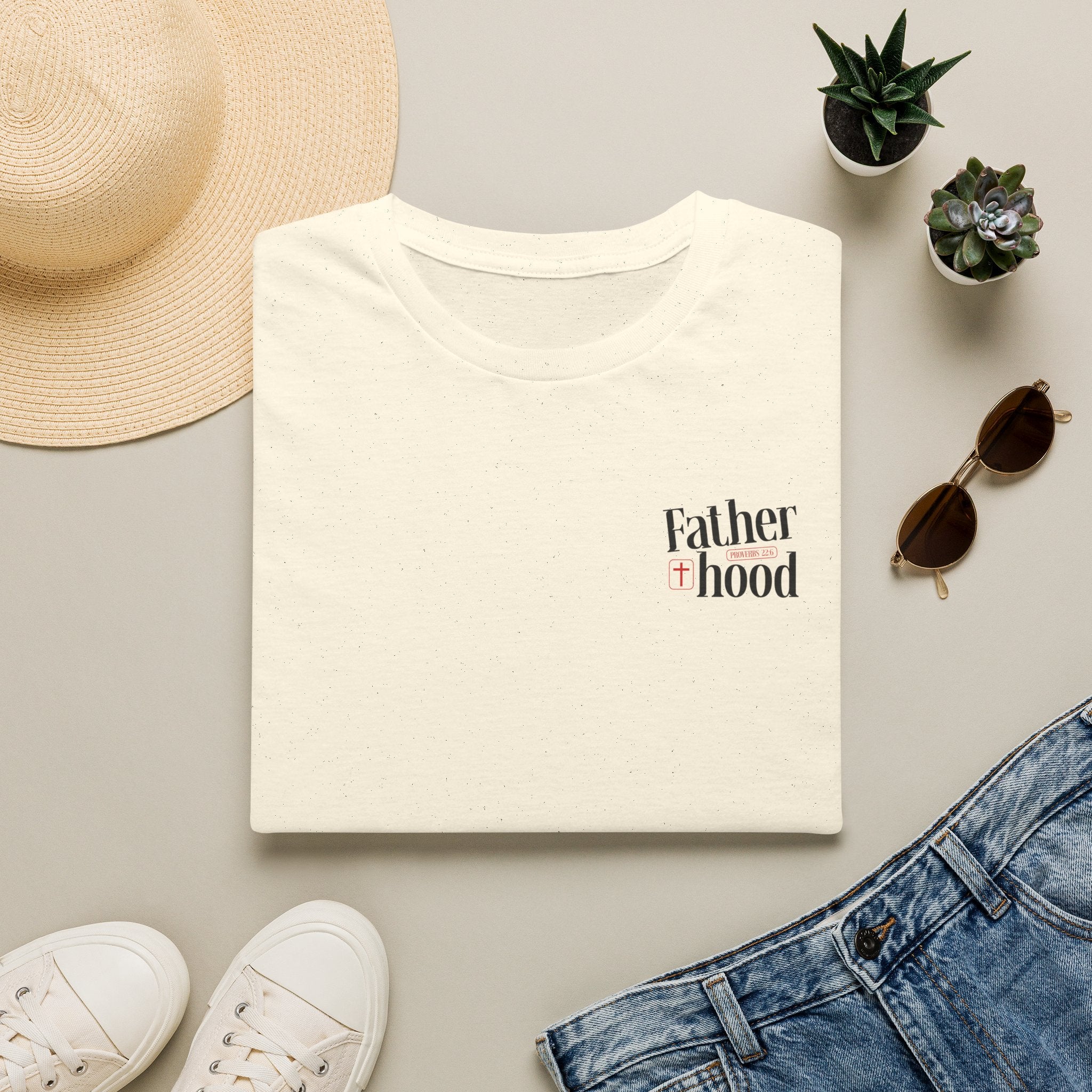 Fatherhood T-Shirt — Minimal 'Father + Hood' Dad Tee | New Dad Gift, Father’s Day