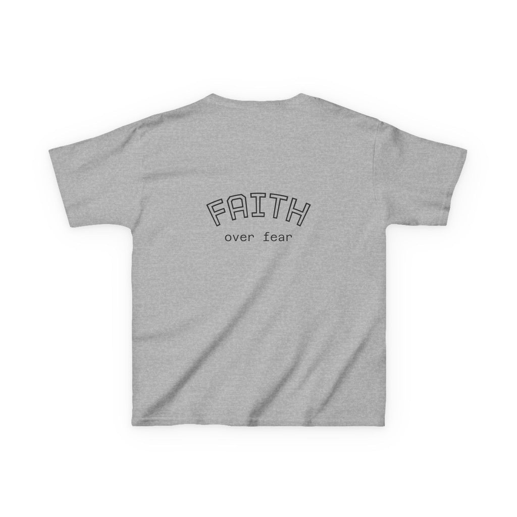 Faith Over Fear Kids T-Shirt | Christian Typography Tee