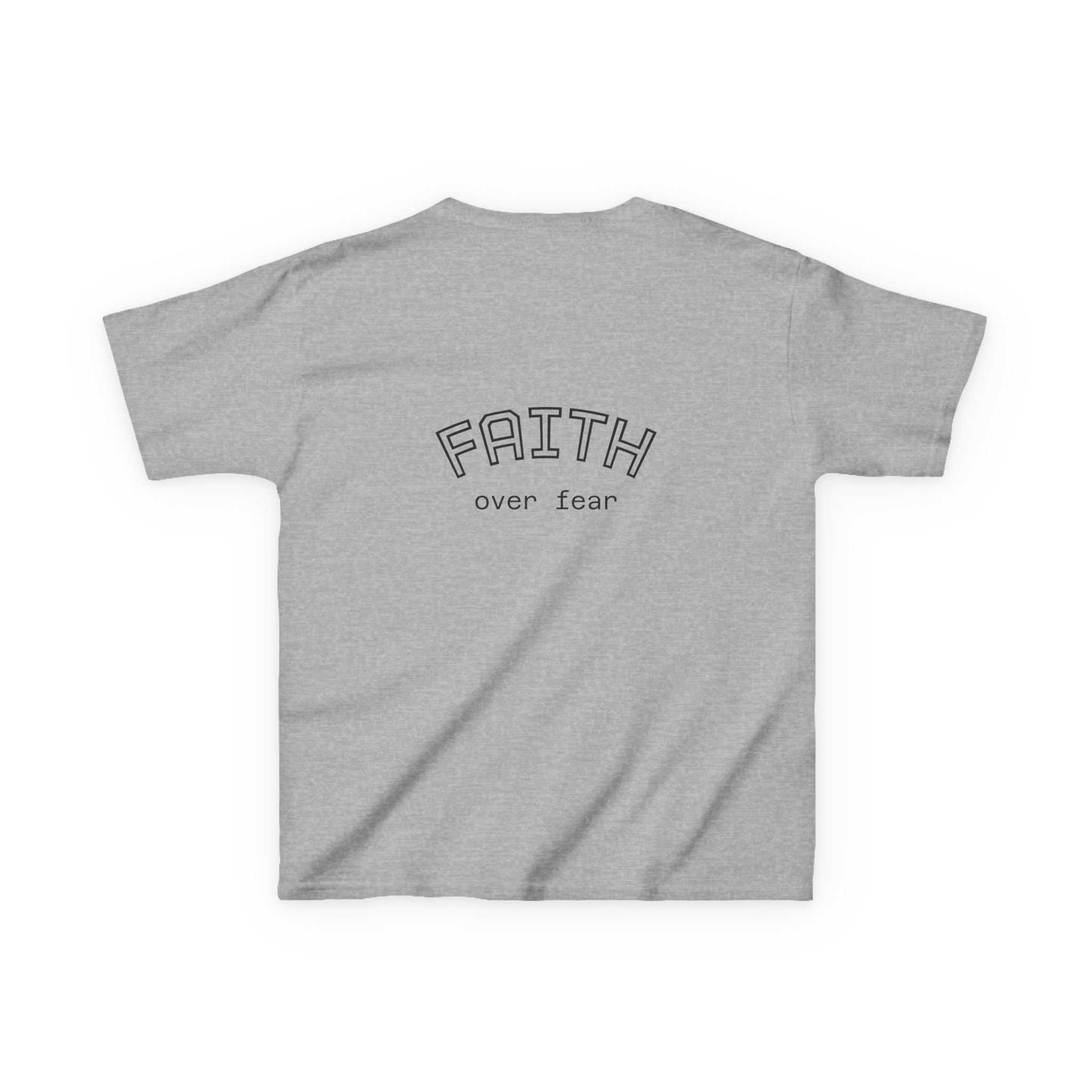 Faith Over Fear Kids T-Shirt | Christian Typography Tee