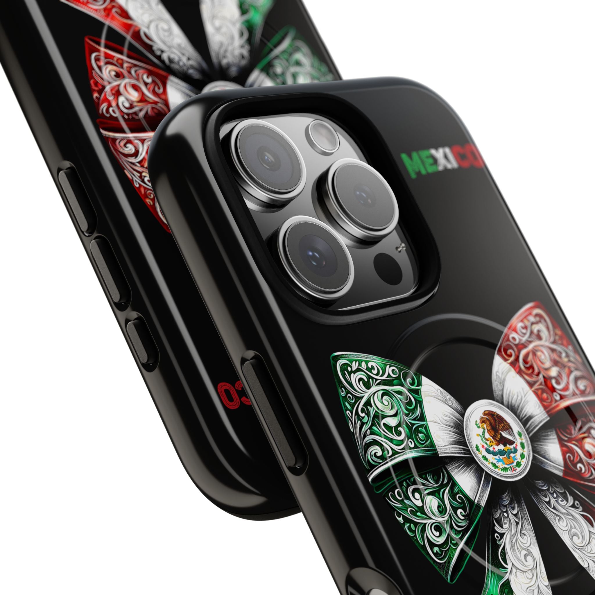 Mexican Flag Bow Tough Magnetic Phone Case — Patriotic Mexico iPhone Cover
