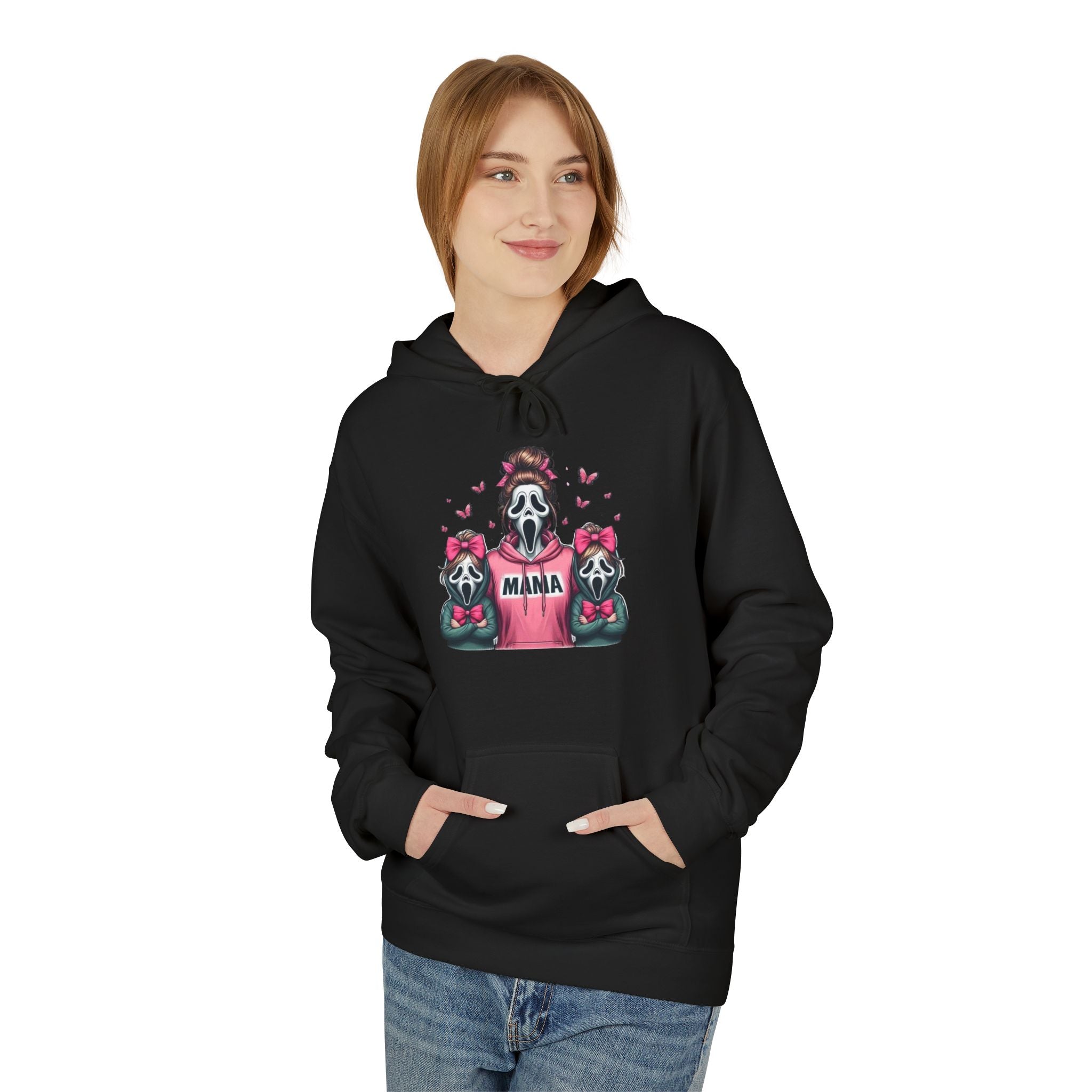 Hoodie — 'Mama' Skeleton with Teddy Bears Cute Goth Mother's Day Pullover