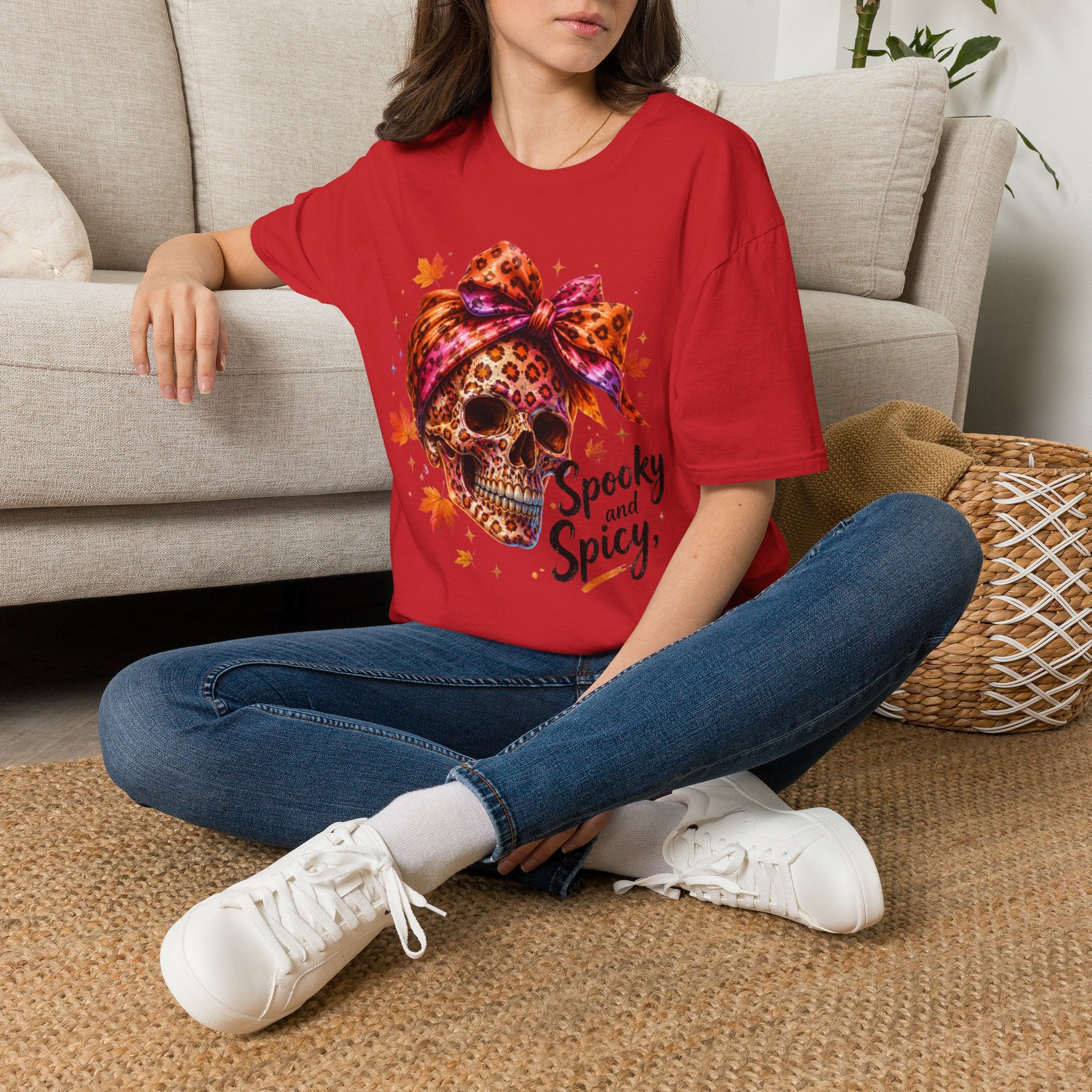 Spooky and Spicy Leopard Skull T-Shirt