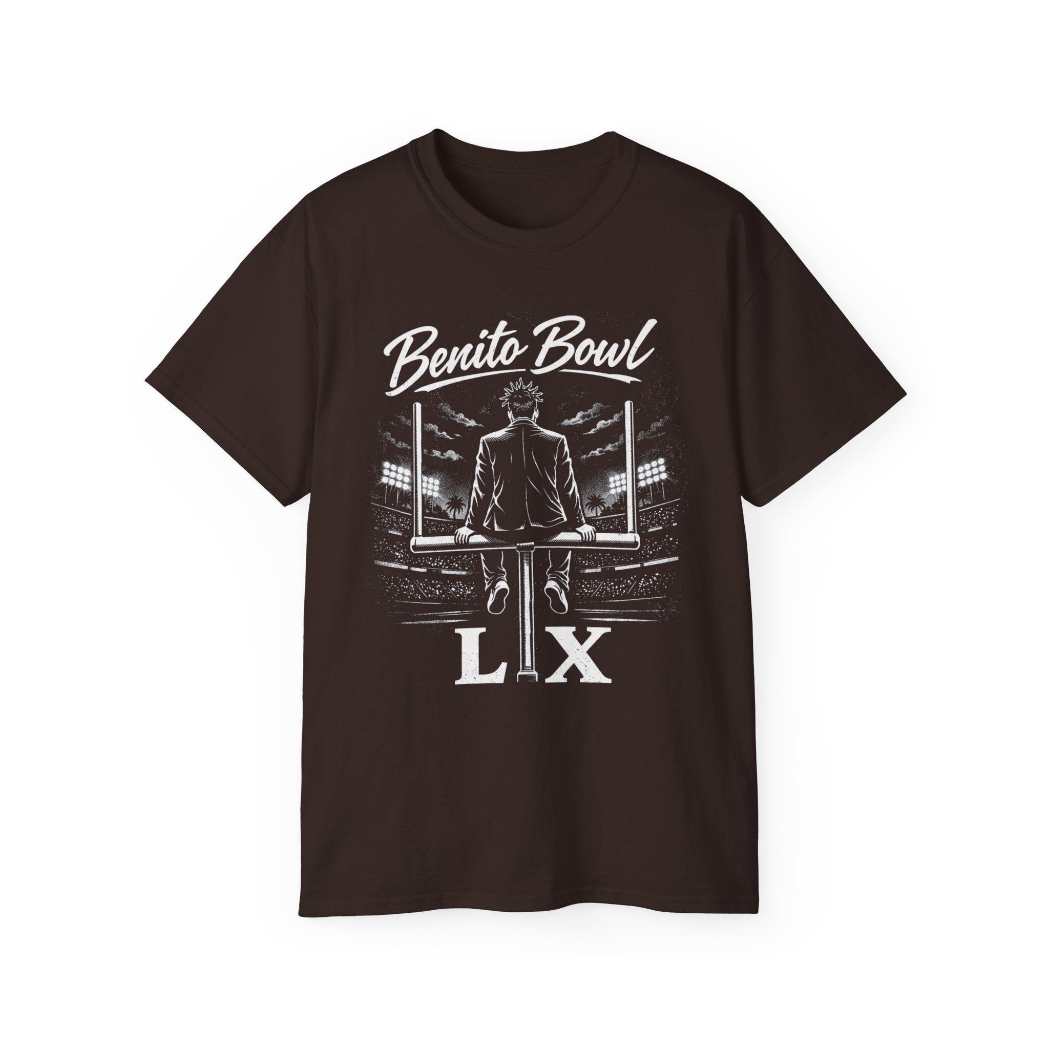 Benito Bowl LX Football T-Shirt — Vintage Stadium Coach Graphic Tee