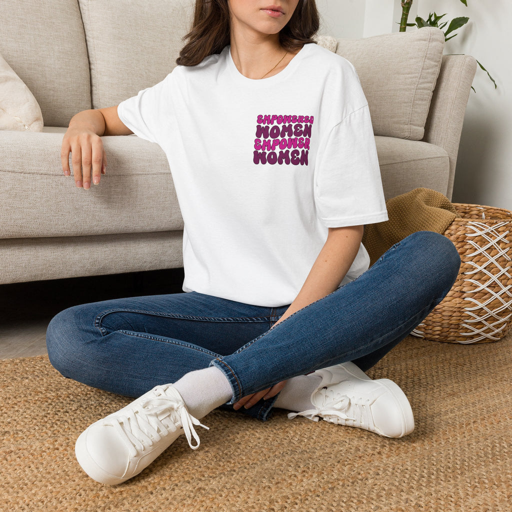 T-Shirt — Empowered Women Empower Women Retro Script Chest Design