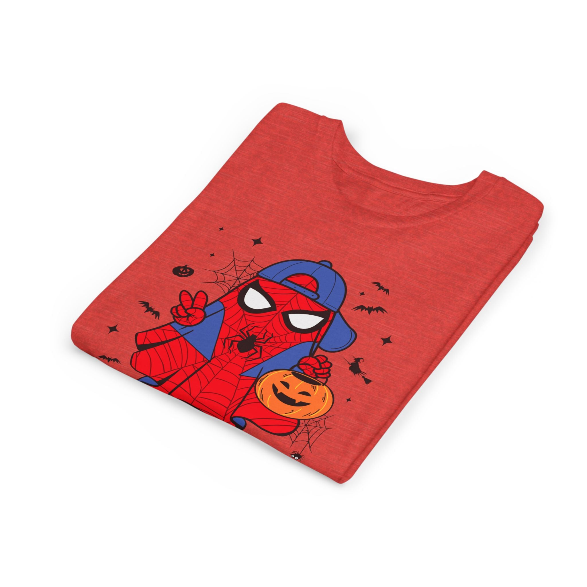 Kids Halloween Spider Superhero Tee – Cute Trick-or-Treat Pumpkin Design