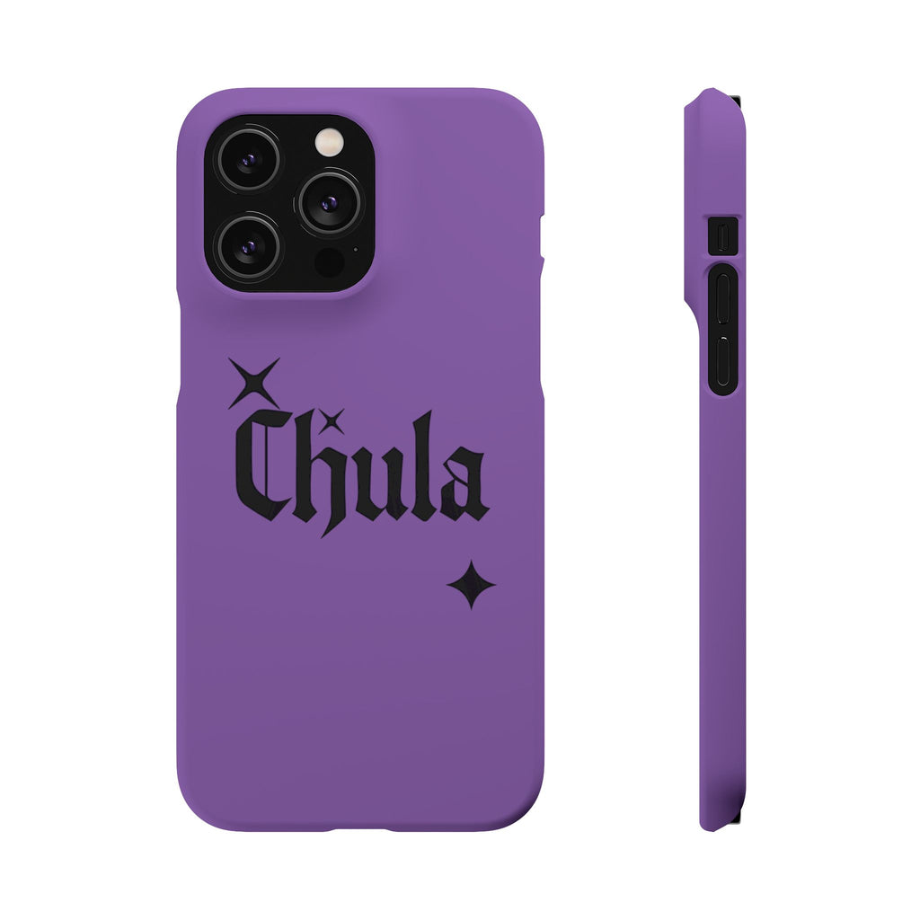 Chula Gothic Script Phone Case | Purple Snap Case
