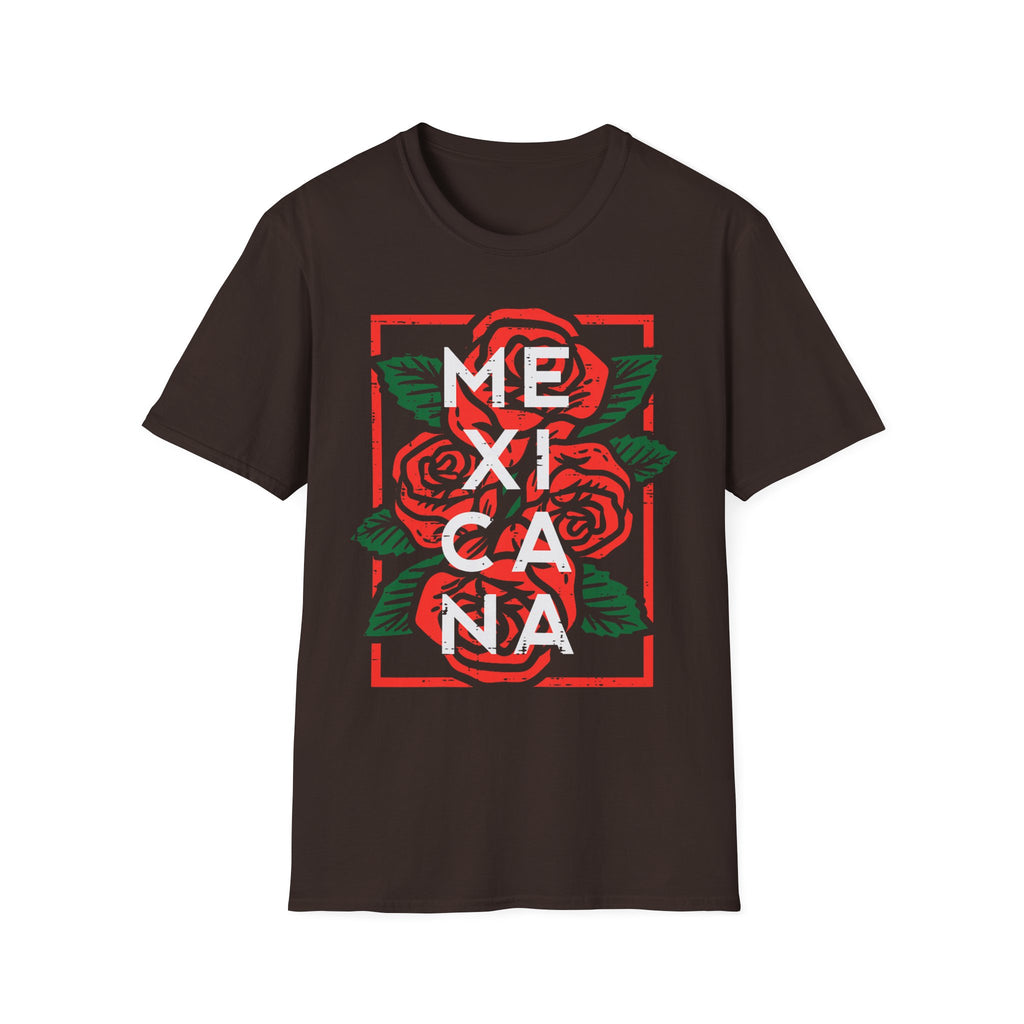 Mexicana Rose T-Shirt — Bold Floral Mexico Pride Tee
