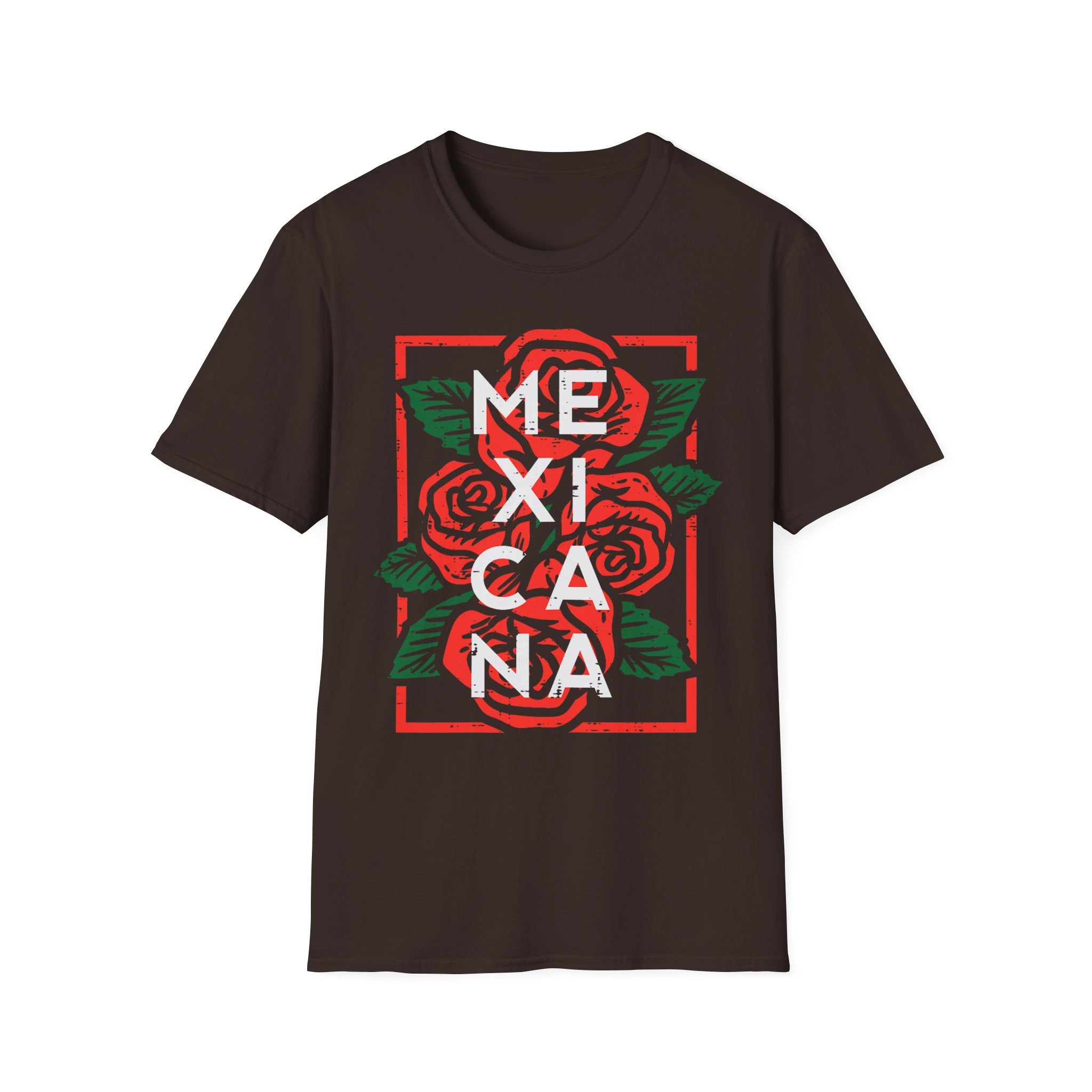 Mexicana Rose T-Shirt — Bold Floral Mexico Pride Tee