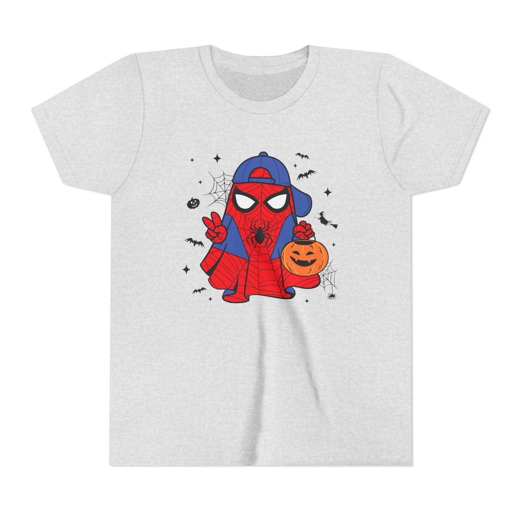 Kids Halloween Spider Superhero Tee – Cute Trick-or-Treat Pumpkin Design