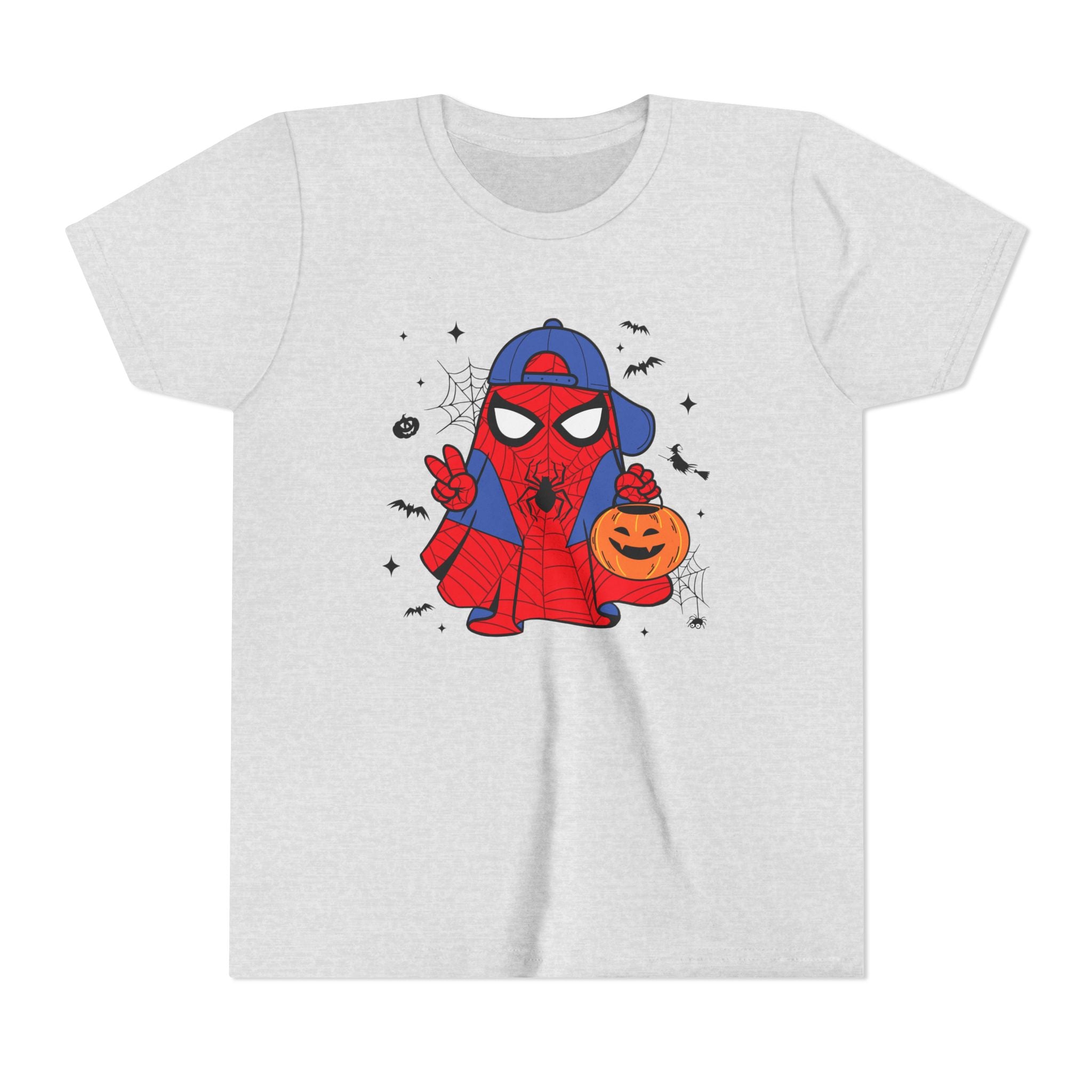 Kids Halloween Spider Superhero Tee – Cute Trick-or-Treat Pumpkin Design