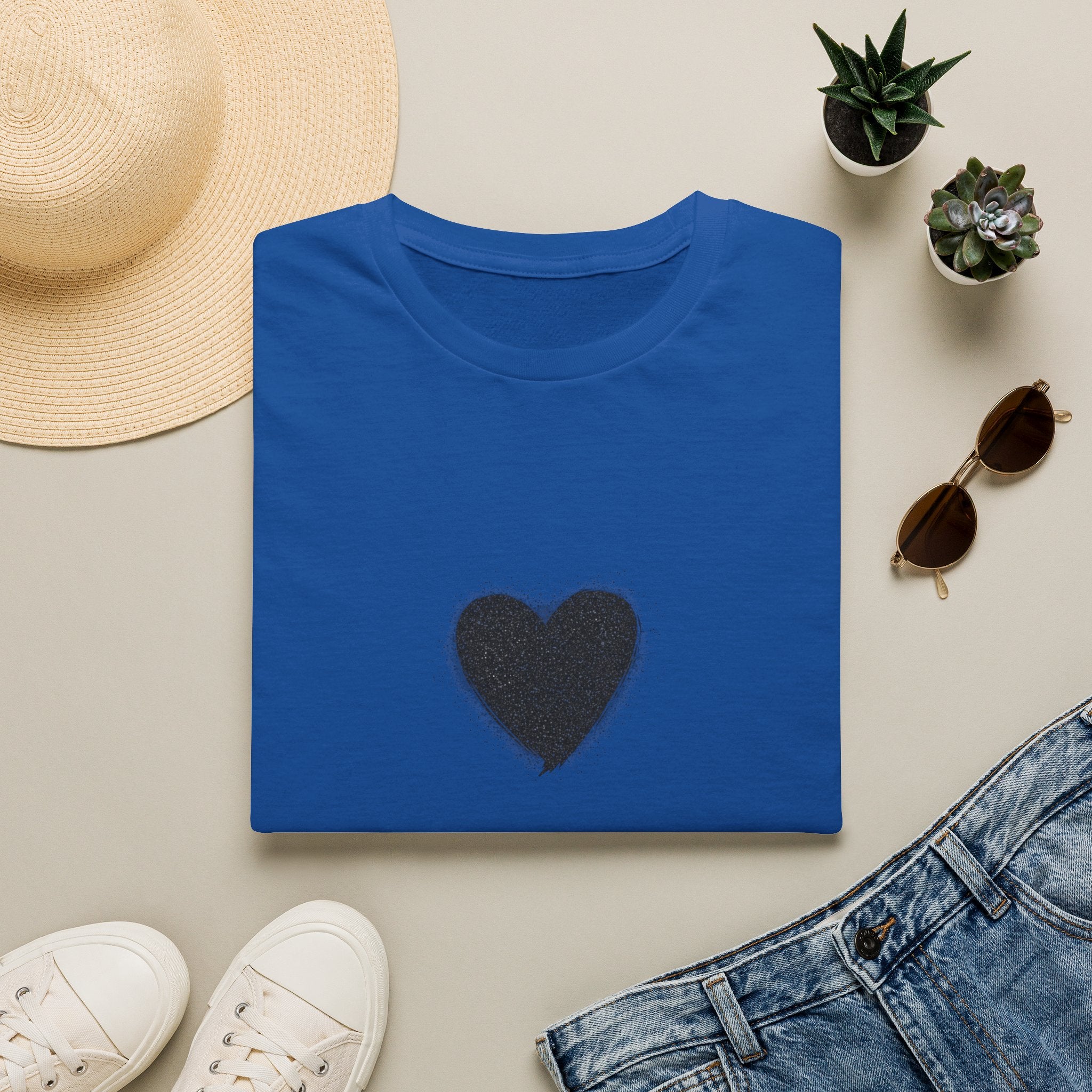 Distressed Black Heart T-Shirt