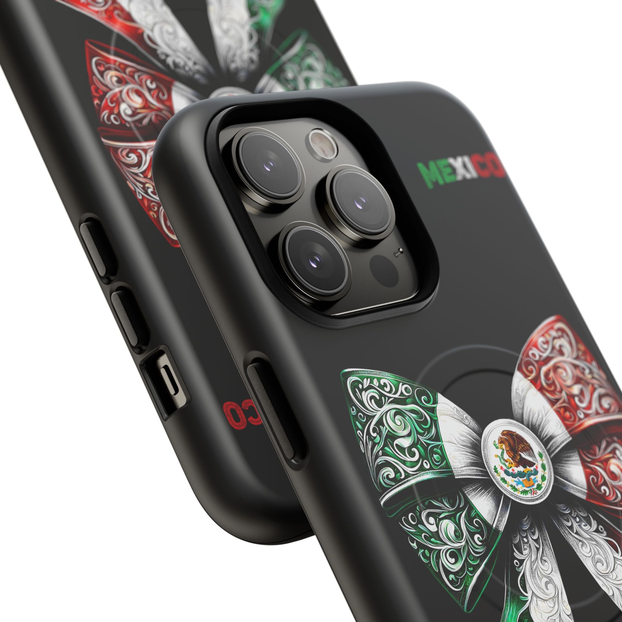 Mexican Flag Bow Tough Magnetic Phone Case — Patriotic Mexico iPhone Cover