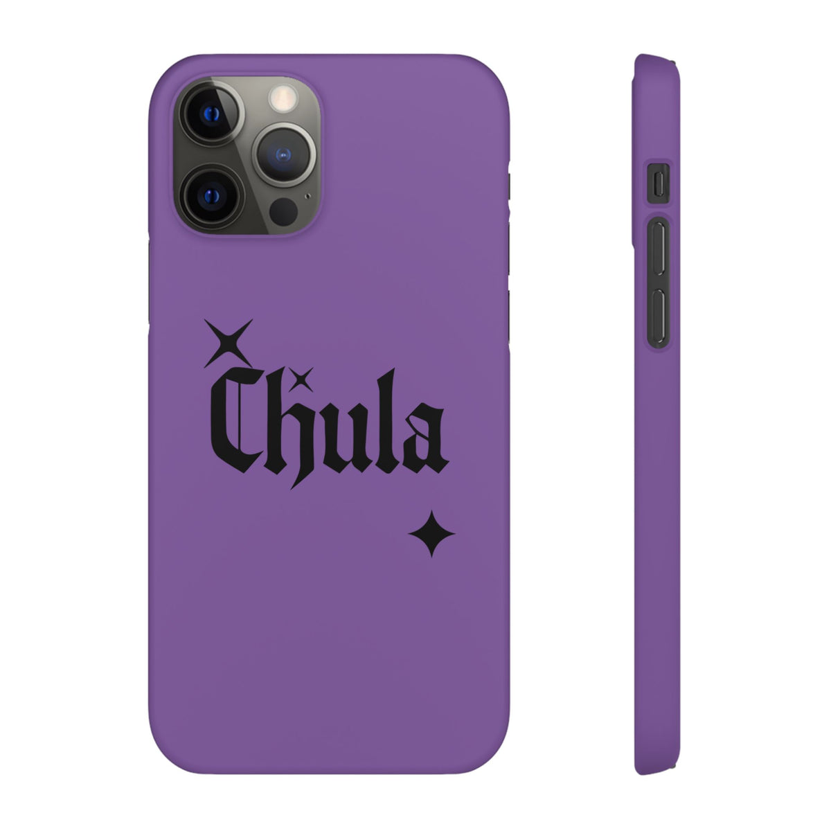 Chula Gothic Script Phone Case | Purple Snap Case