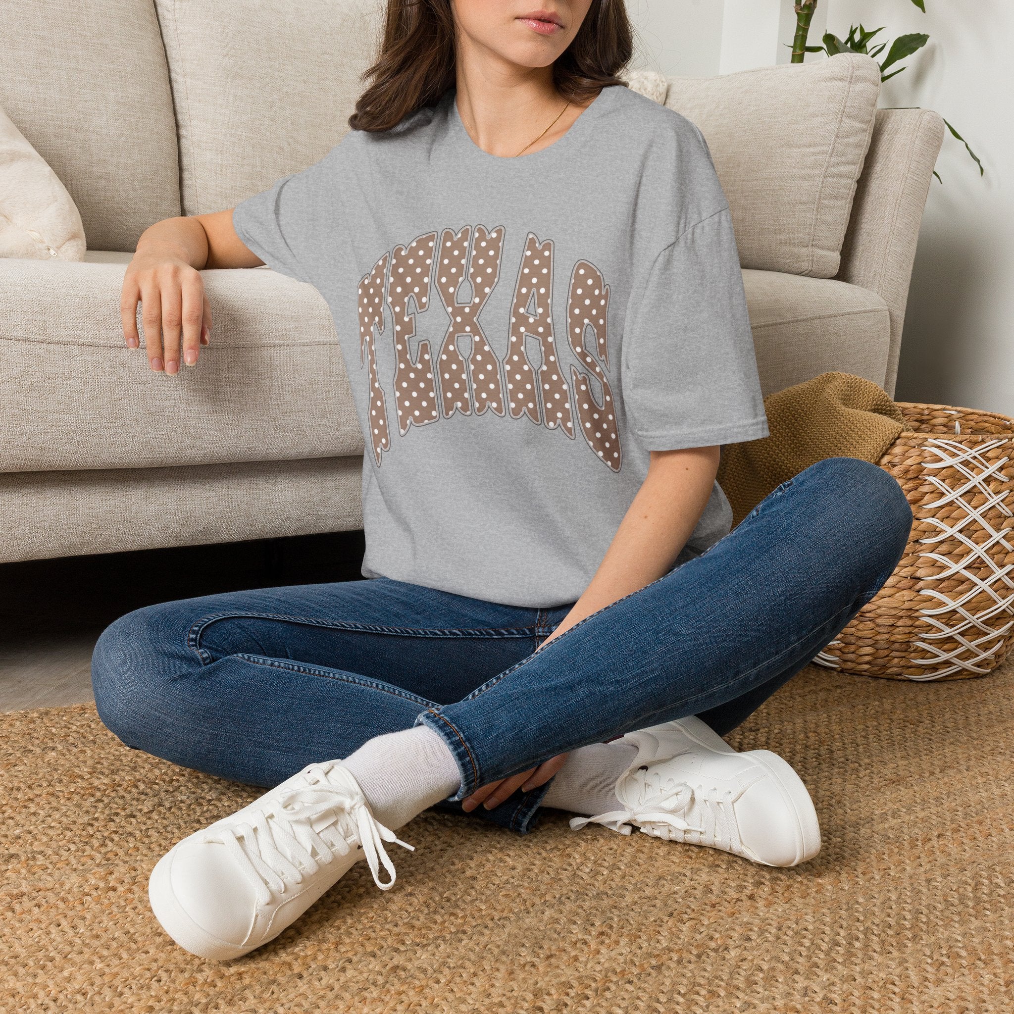 Texas Polka Dot Tee — Retro Western State Graphic T-Shirt