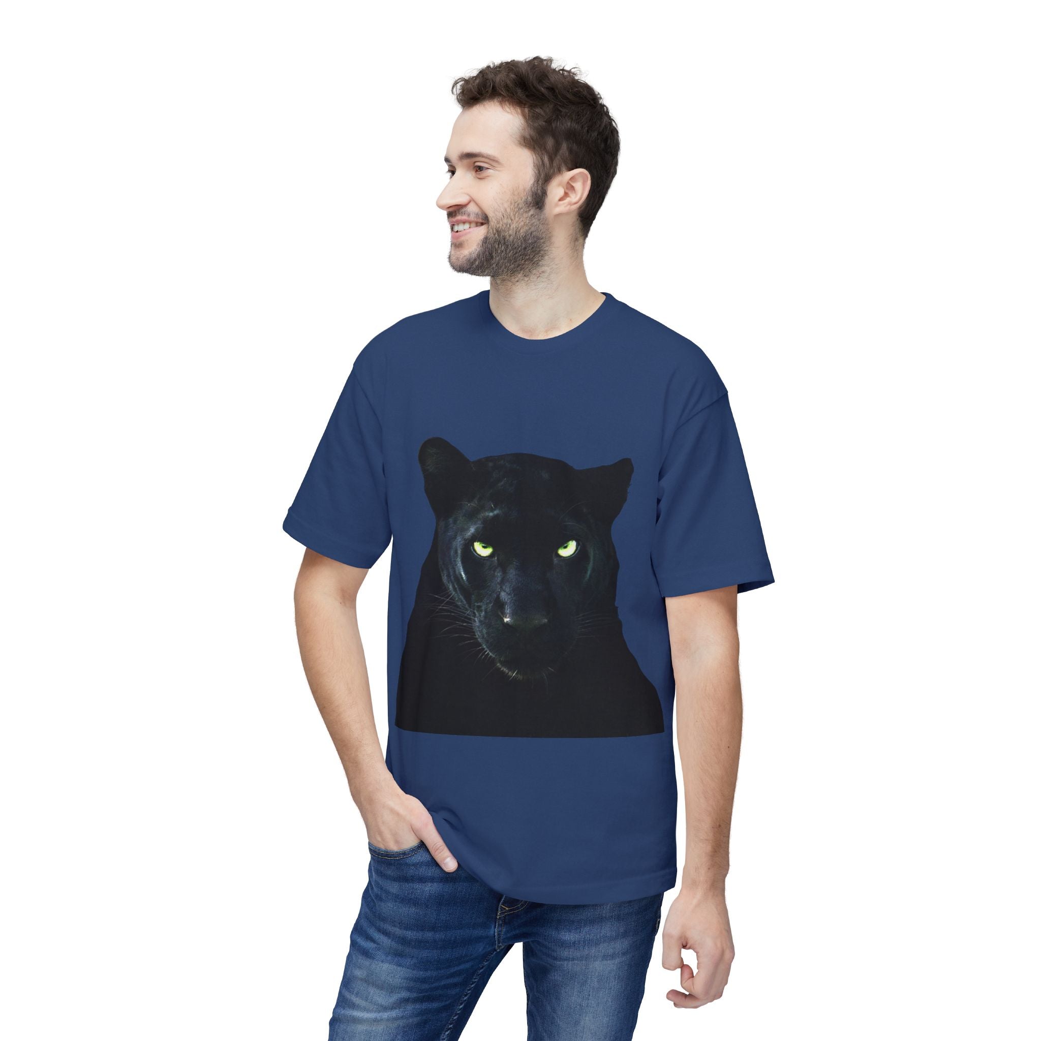 Black Panther Portrait T-Shirt — Bold Cat Graphic Tee