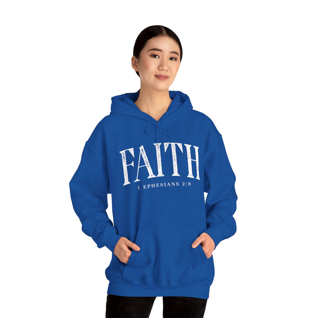 Faith Hoodie - Ephesians 2:8 Inspirational Christian Sweatshirt