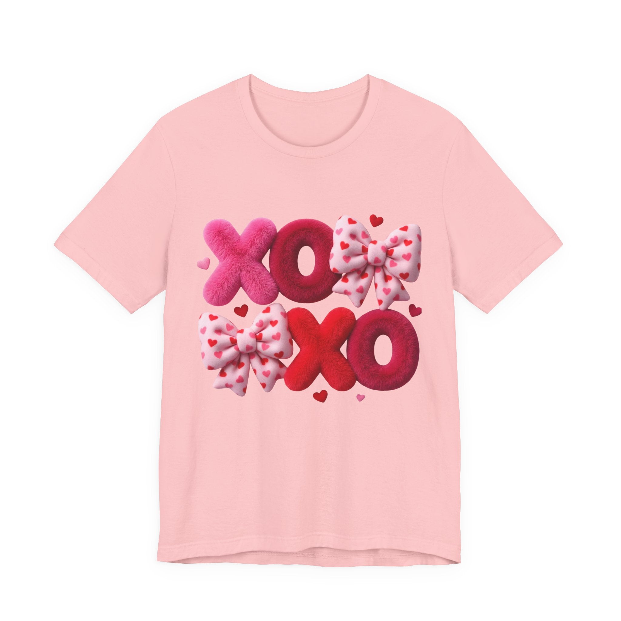 XOXO Bow Hearts T-Shirt | Love Scribble Back Tee
