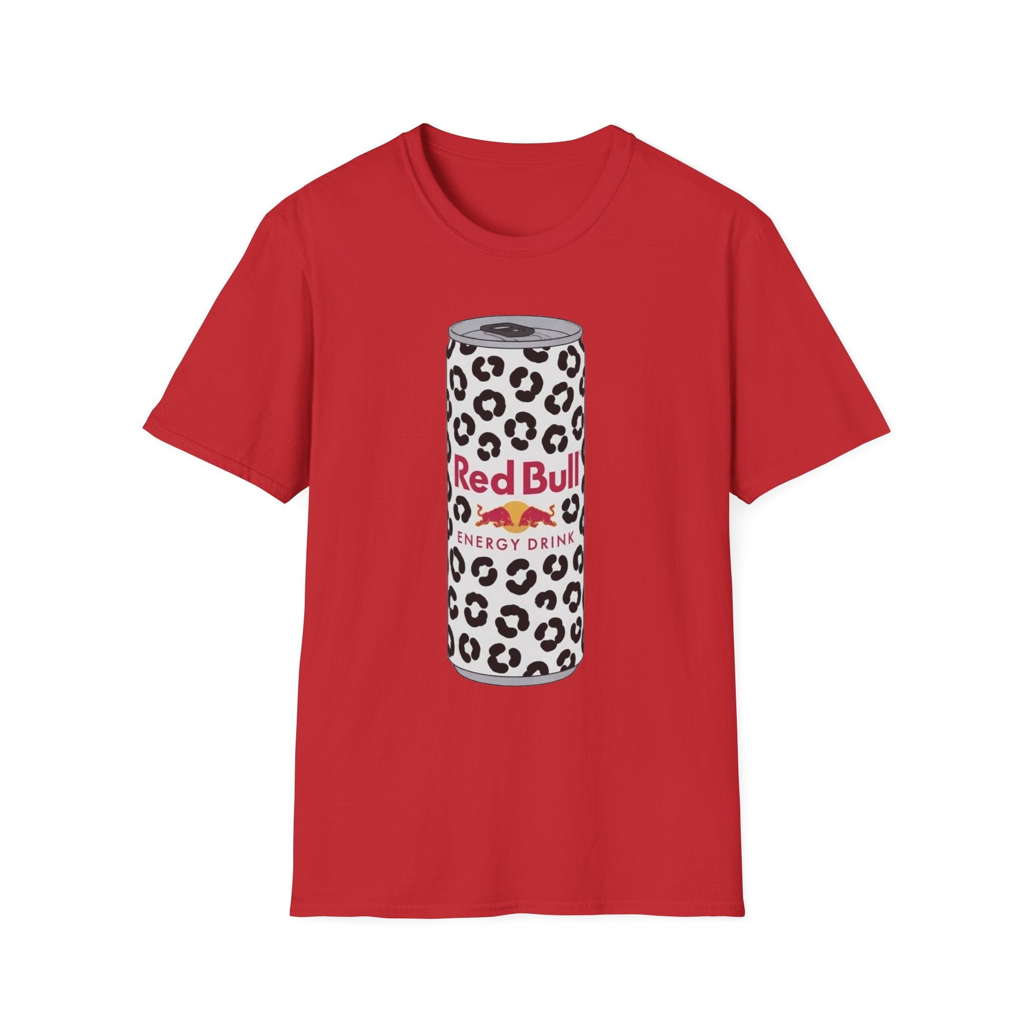 Red Bull Leopard Can T‑Shirt — Retro Energy Drink Graphic Tee
