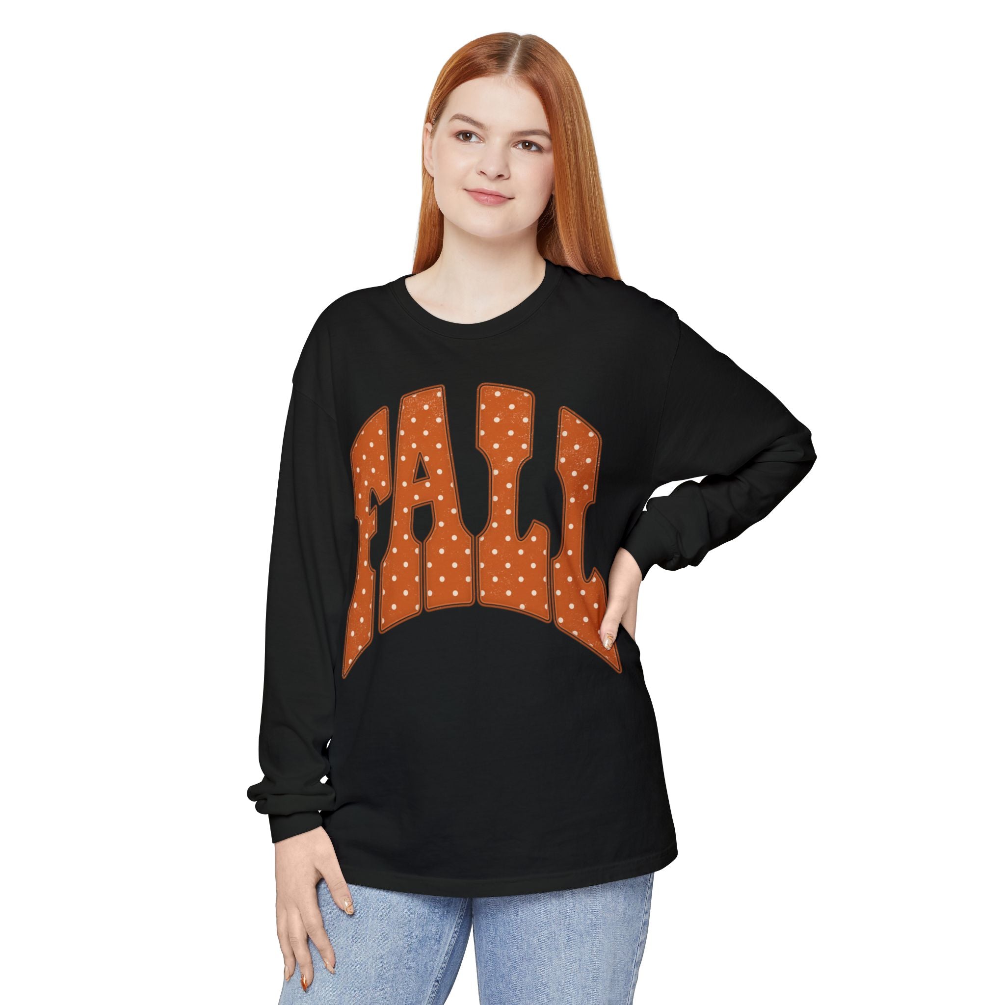 Fall Retro Dot Long Sleeve Tee