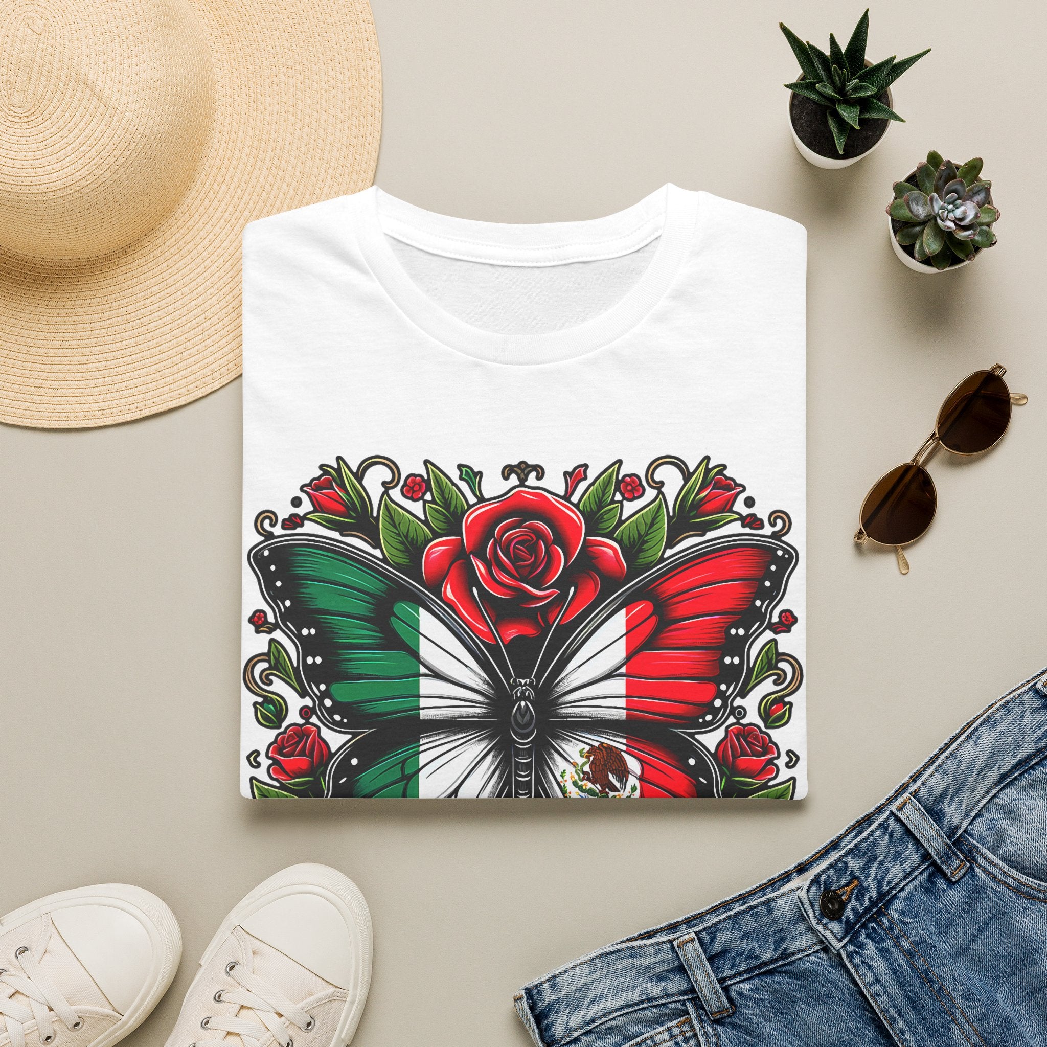 Mexican Flag Butterfly T-Shirt — Rose & Eagle Graphic Tee