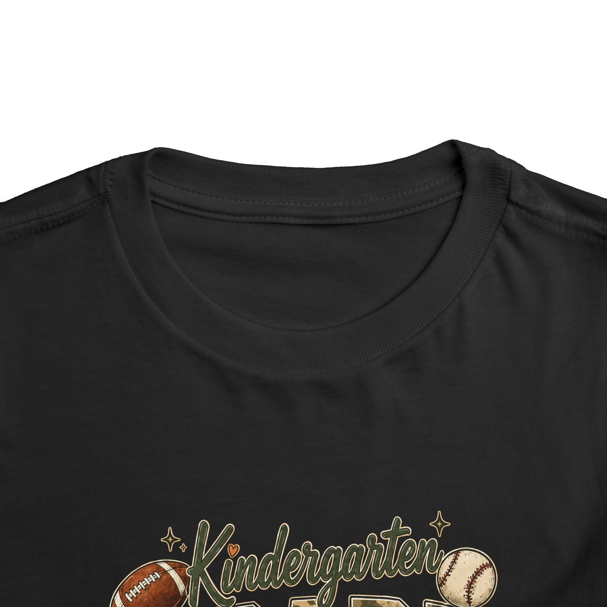 Kindergarten Grade Toddler Tee — Cute Back-to-School Football & Backpack Shirt