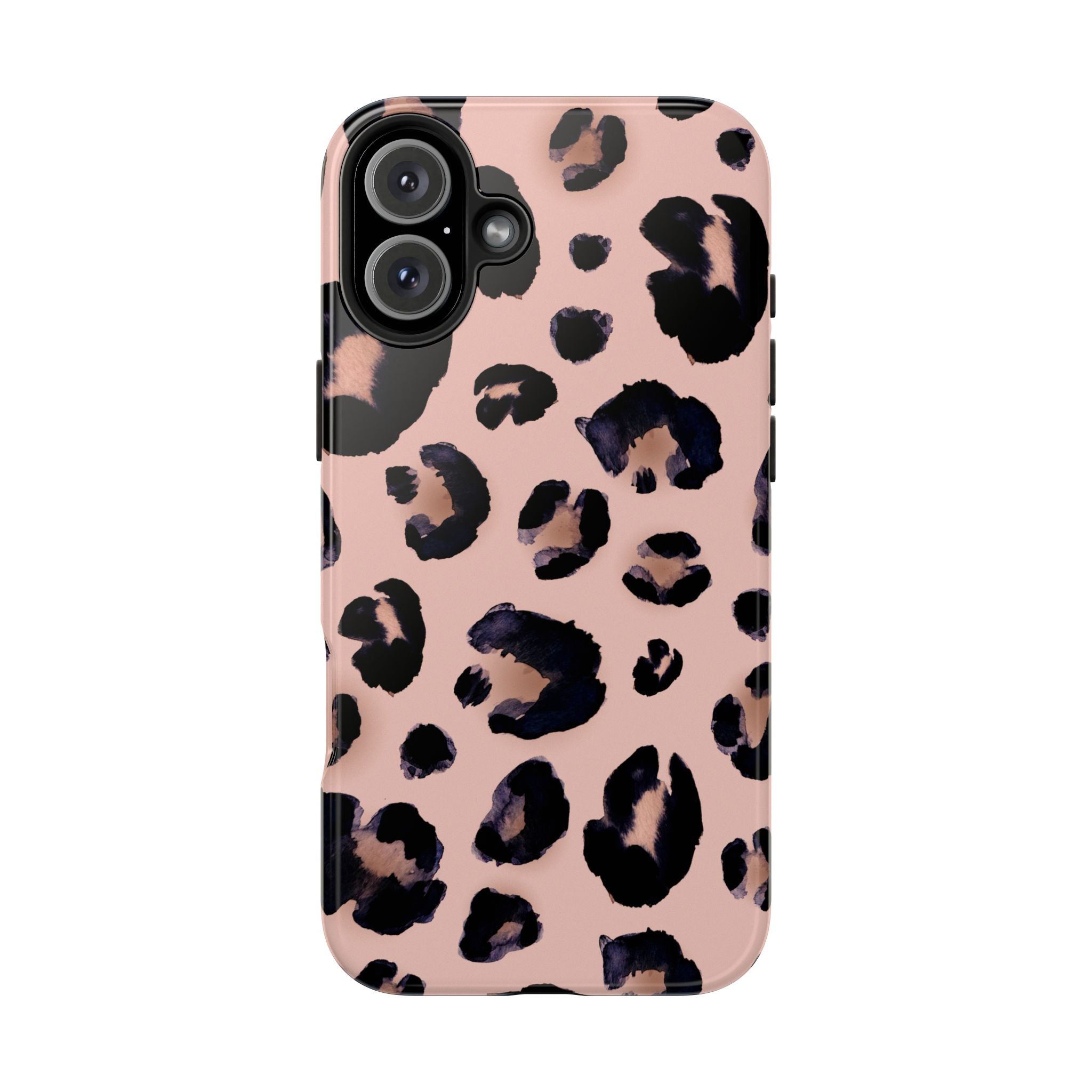 Leopard Print Tough Phone Case — Pink Animal Print Protective Cover