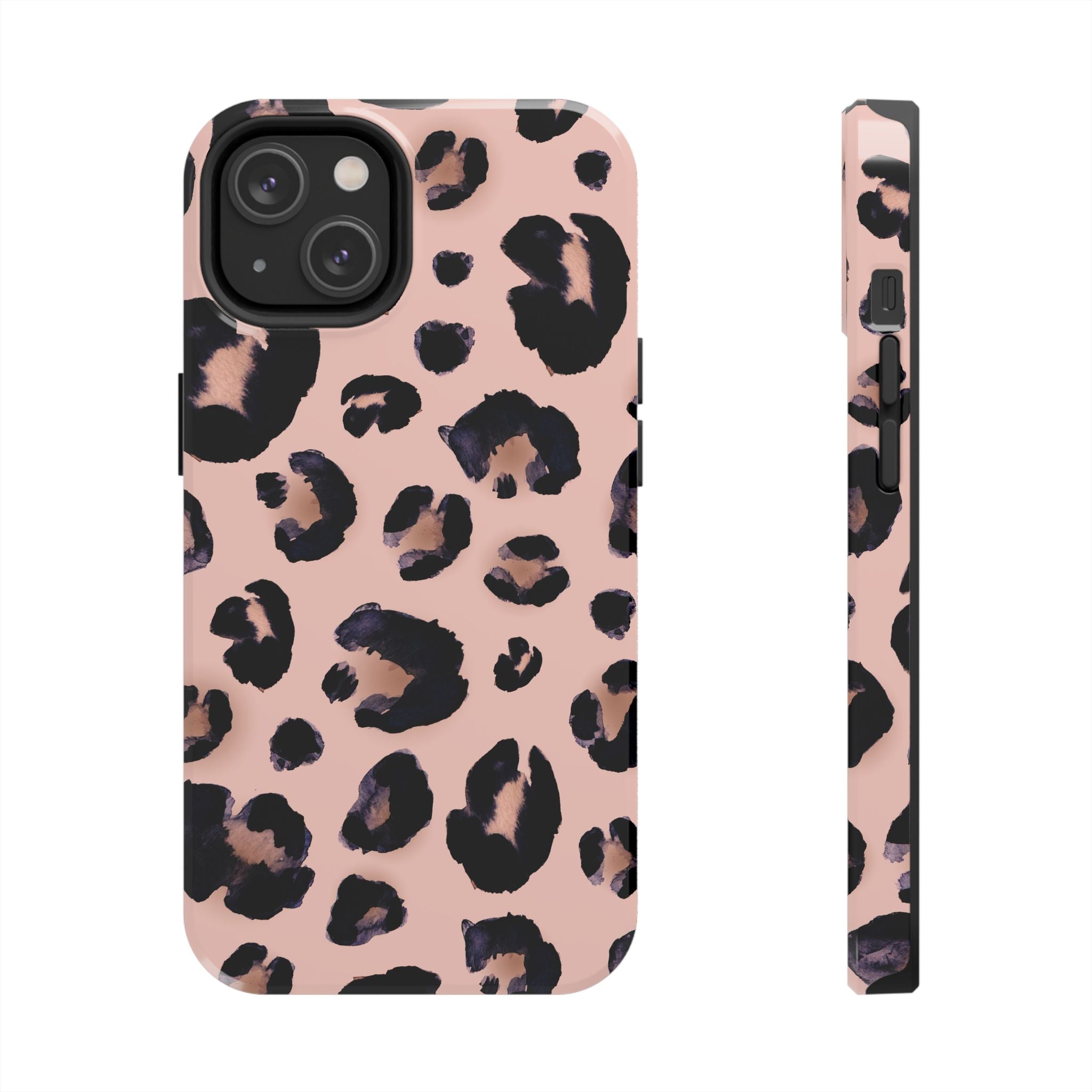 Leopard Print Tough Phone Case — Pink Animal Print Protective Cover