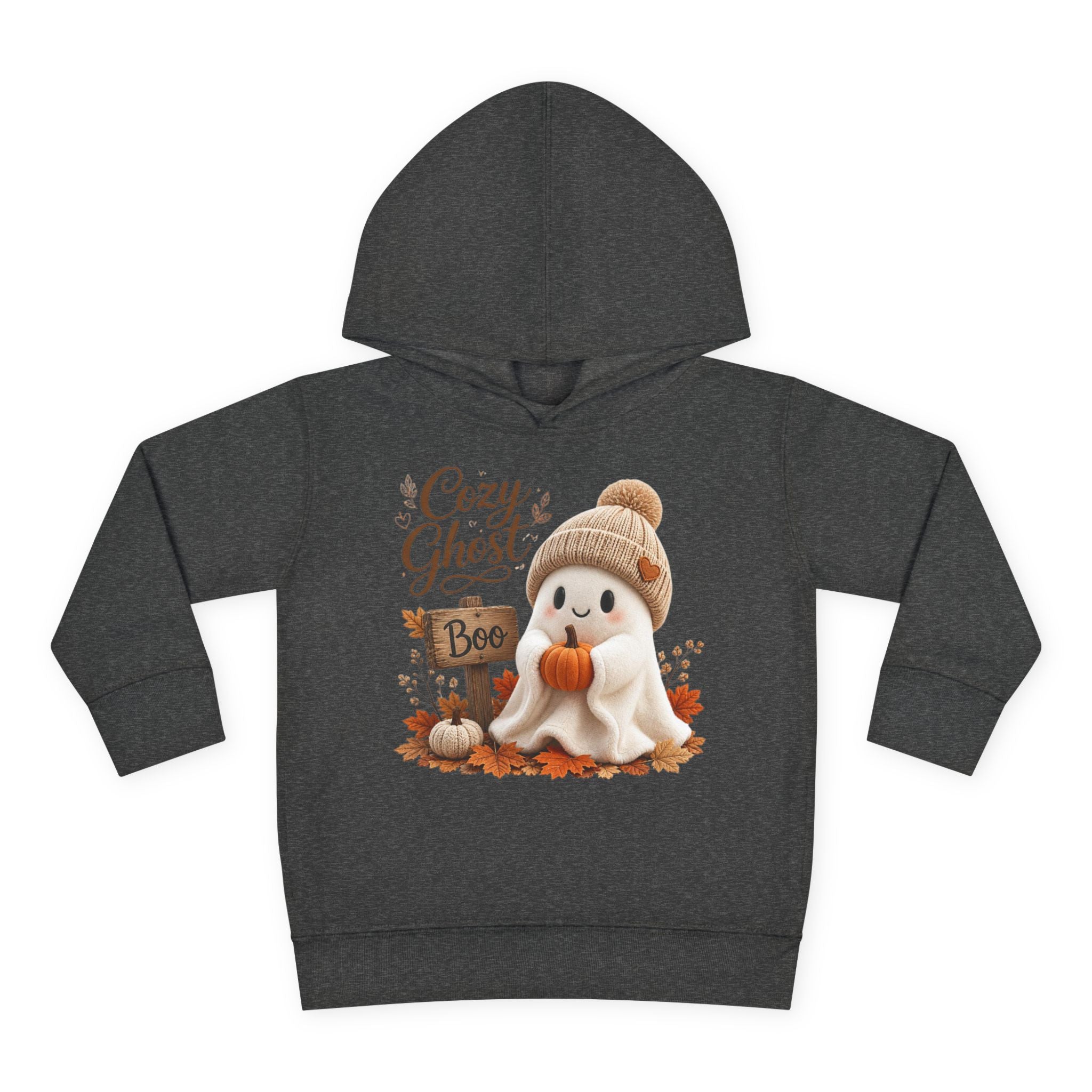 Toddler Hoodie – 'Cozy Ghost' Fall Halloween Pullover