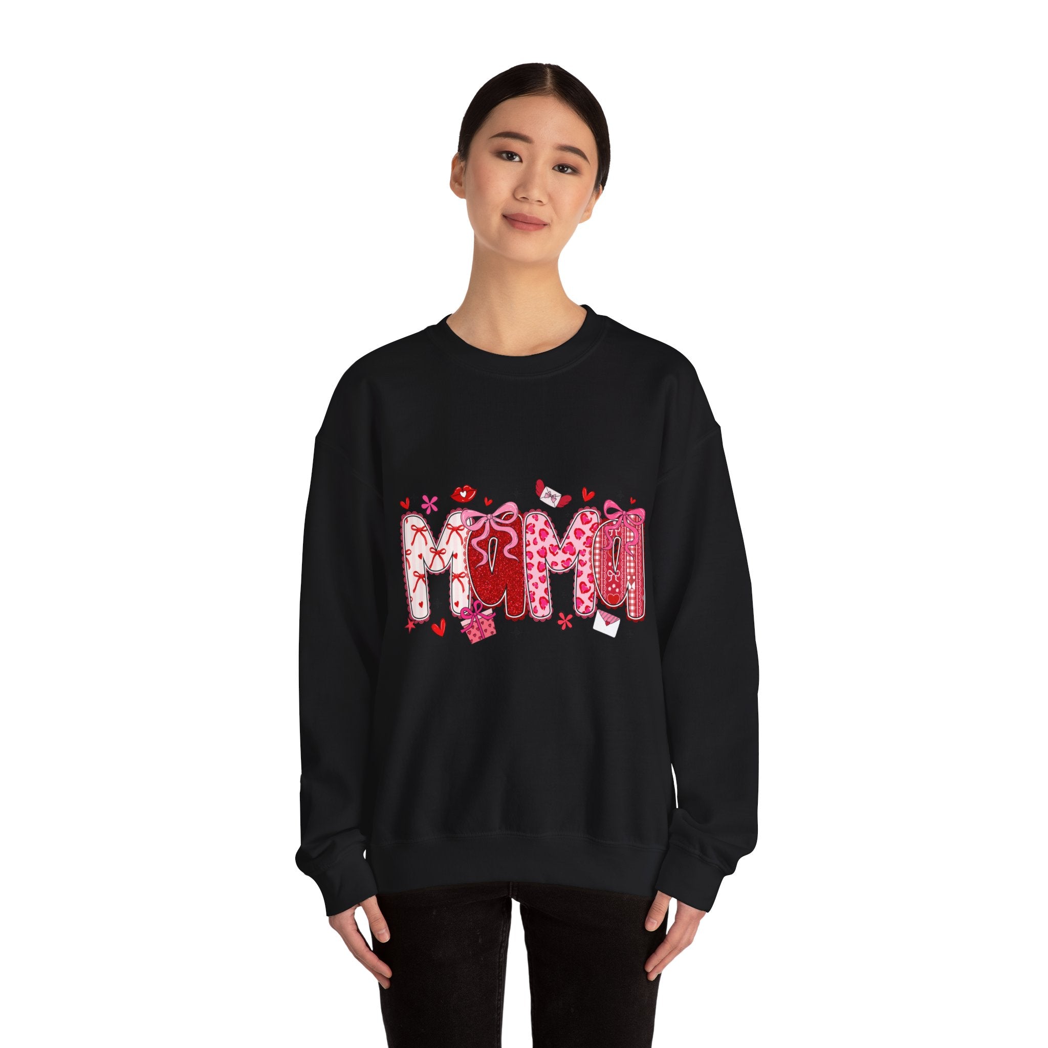 Heart Graphic Sweatshirt - Cute Valentine’s Day