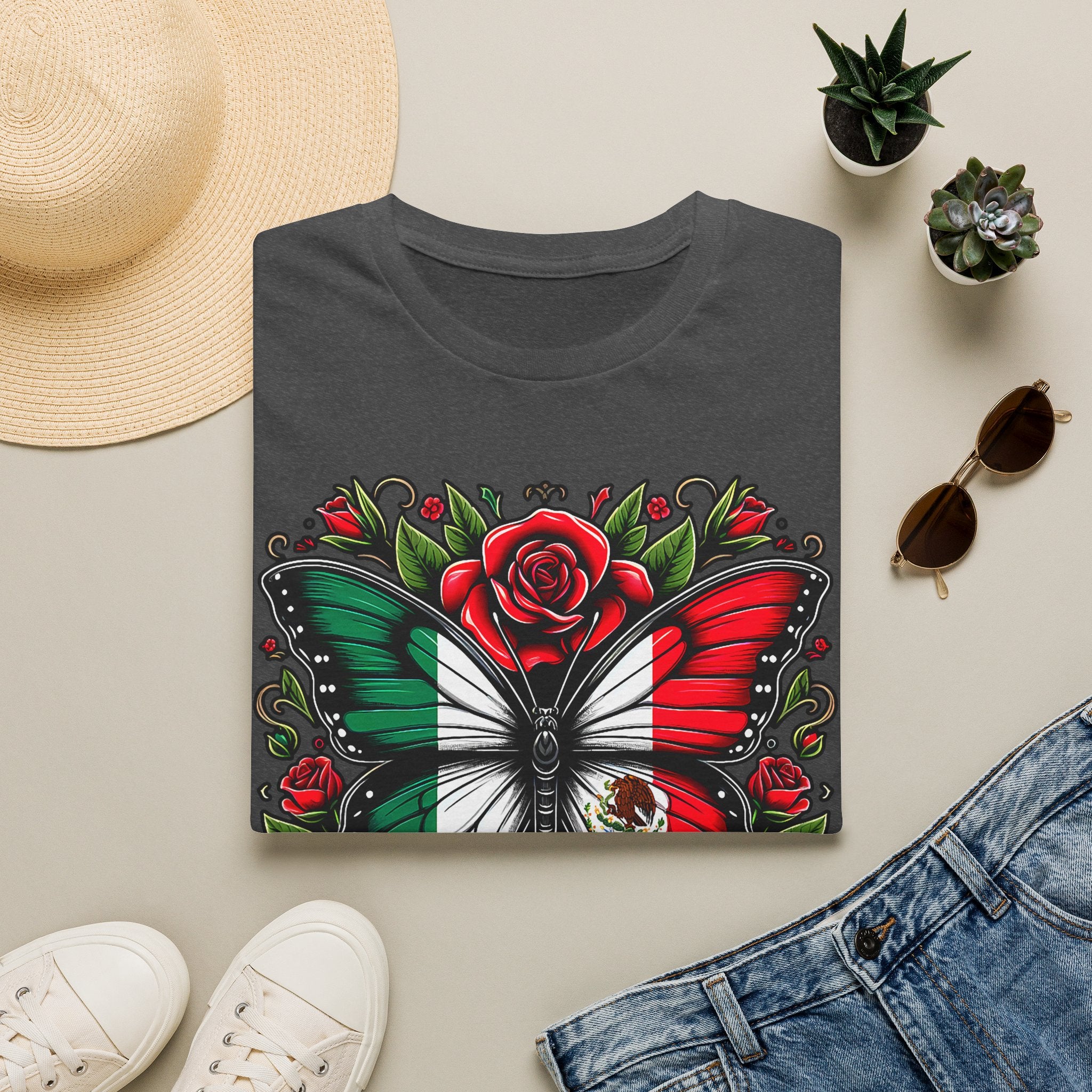 Mexican Flag Butterfly T-Shirt — Rose & Eagle Graphic Tee