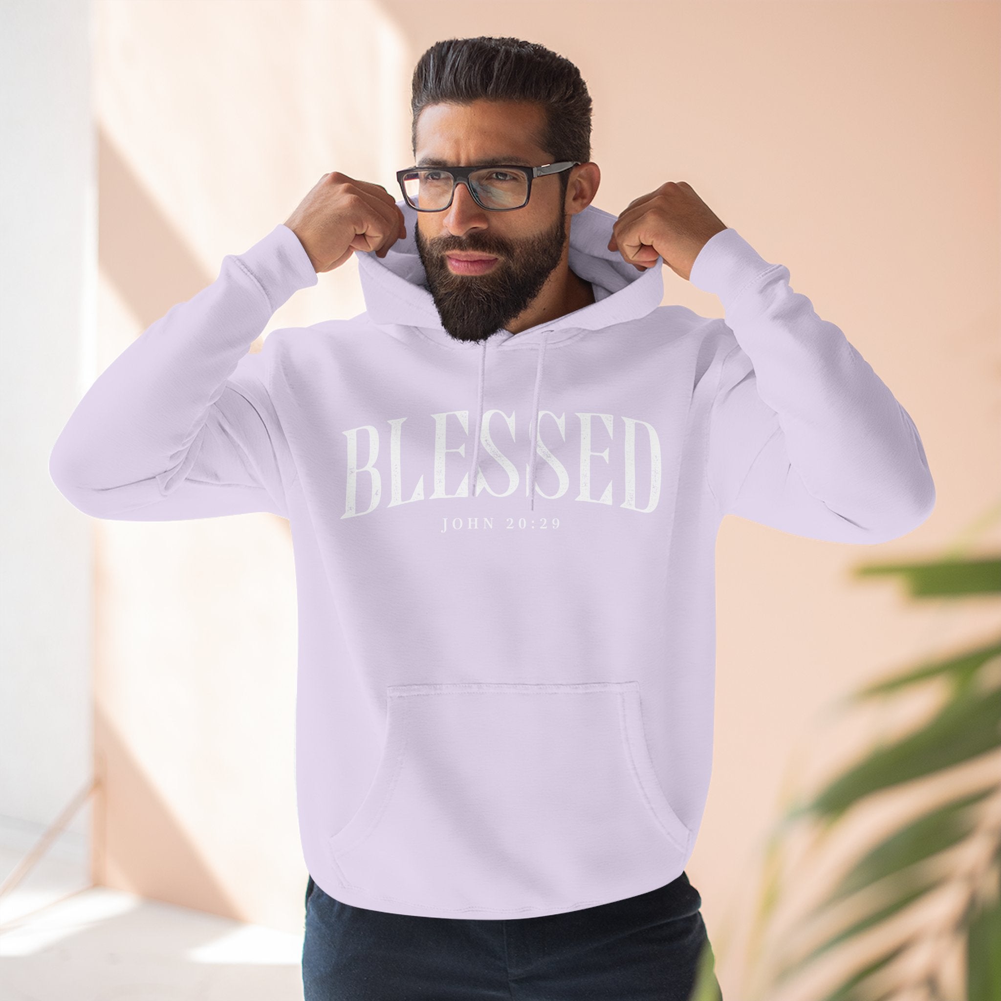 Blessed Fleece Hoodie — Cozy "BLESSED" Pullover for Faith & Everyday Comfort