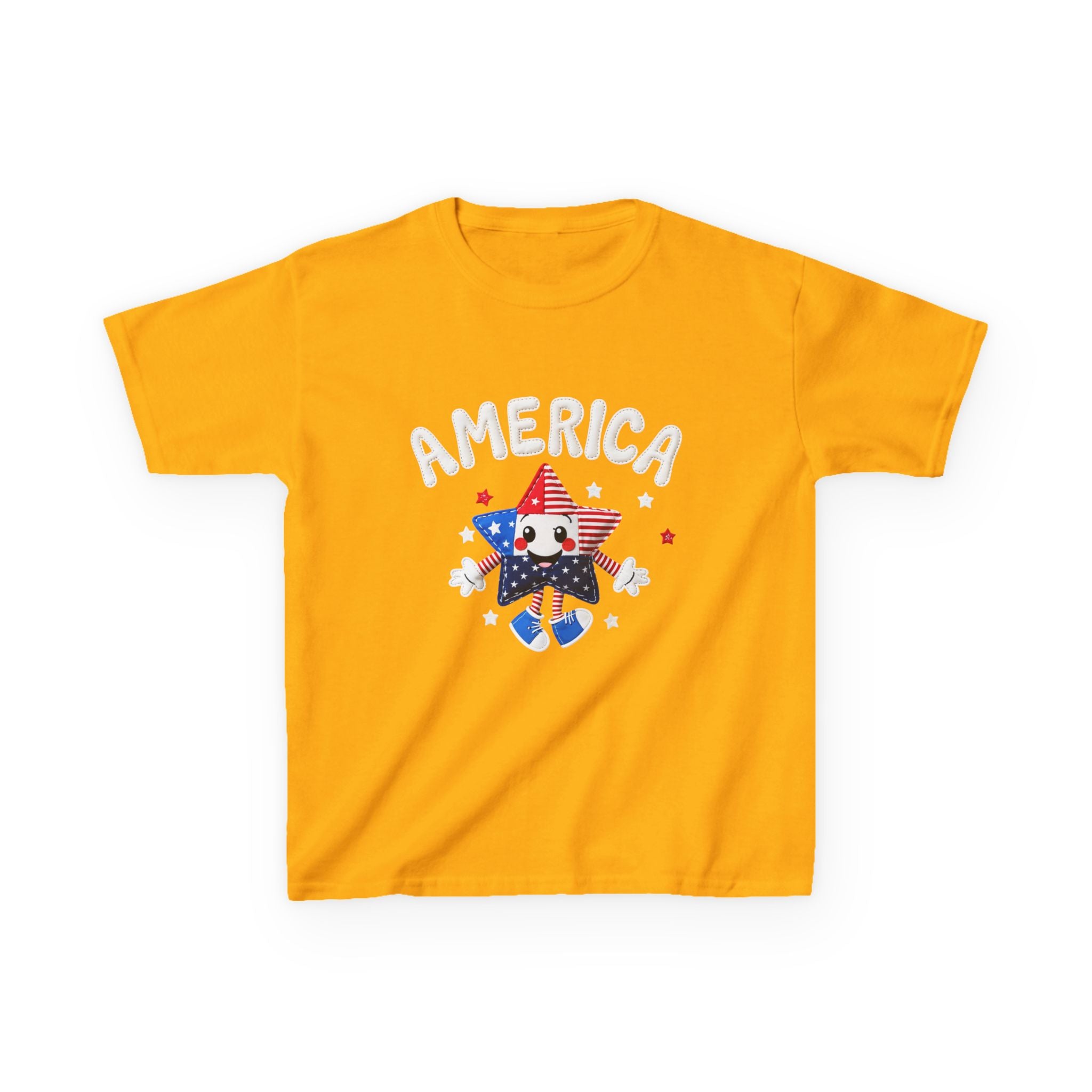 Kids Tee - Cute Patriotic Star 'America' Fourth of July Shirt
