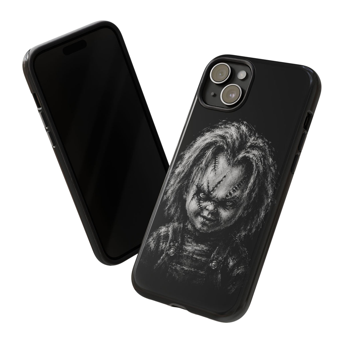Horror Doll Phone Case - Chucky-Inspired Creepy Portrait Tough Case