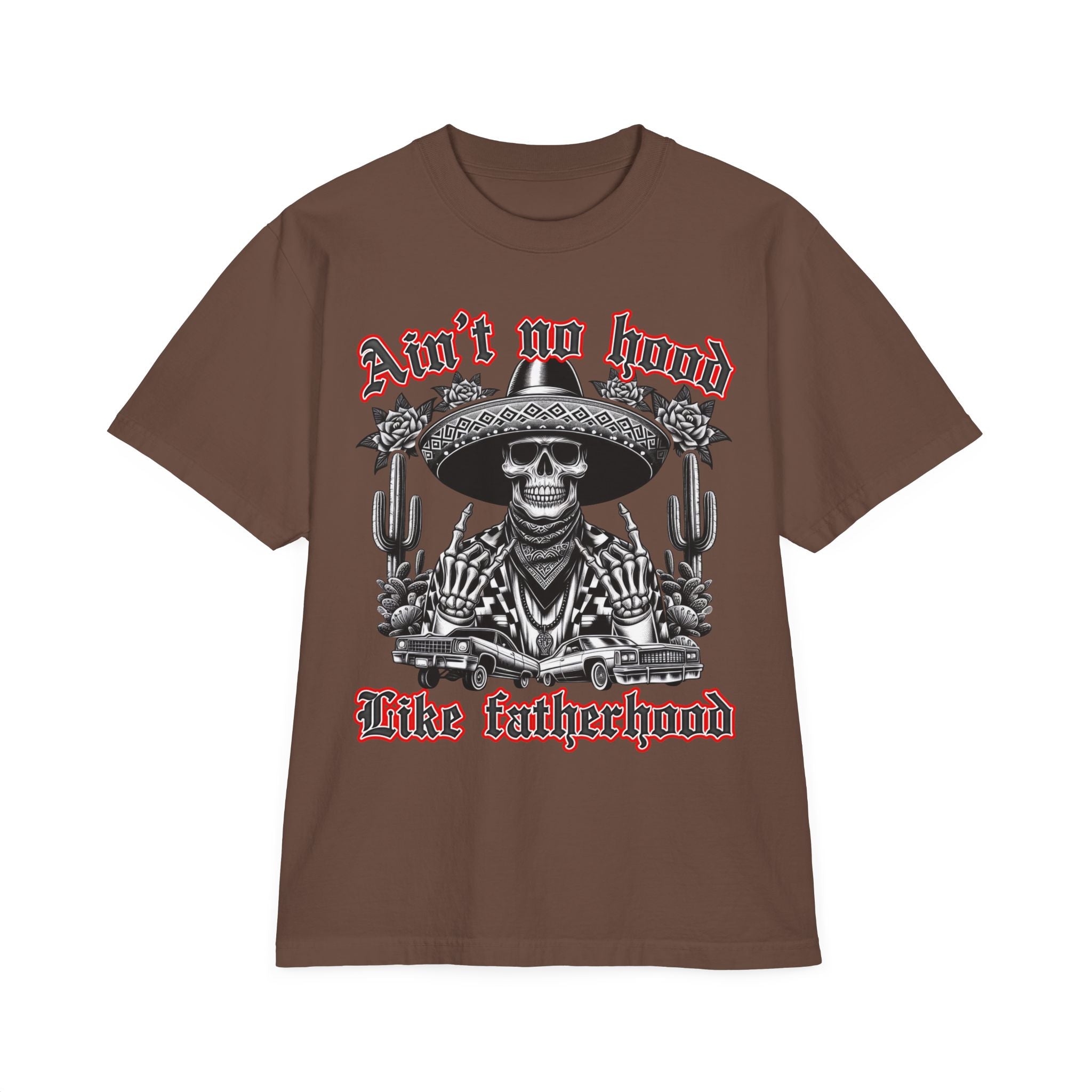 Fatherhood Skull T-Shirt — “Ain’t No Hood Like Fatherhood” Graphic Tee