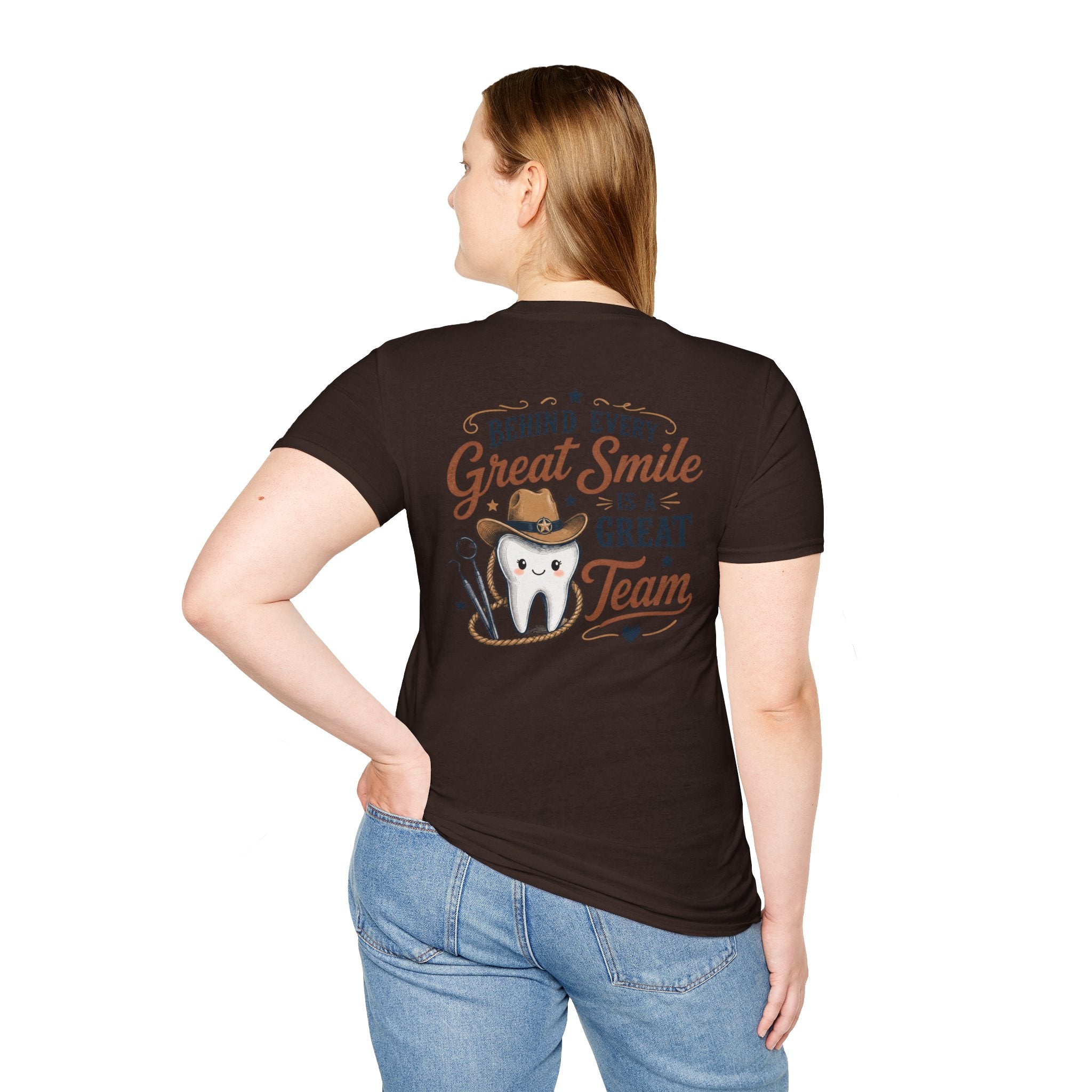 Cowboy Tooth Tee — Cute Western Dental Graphic T-Shirt