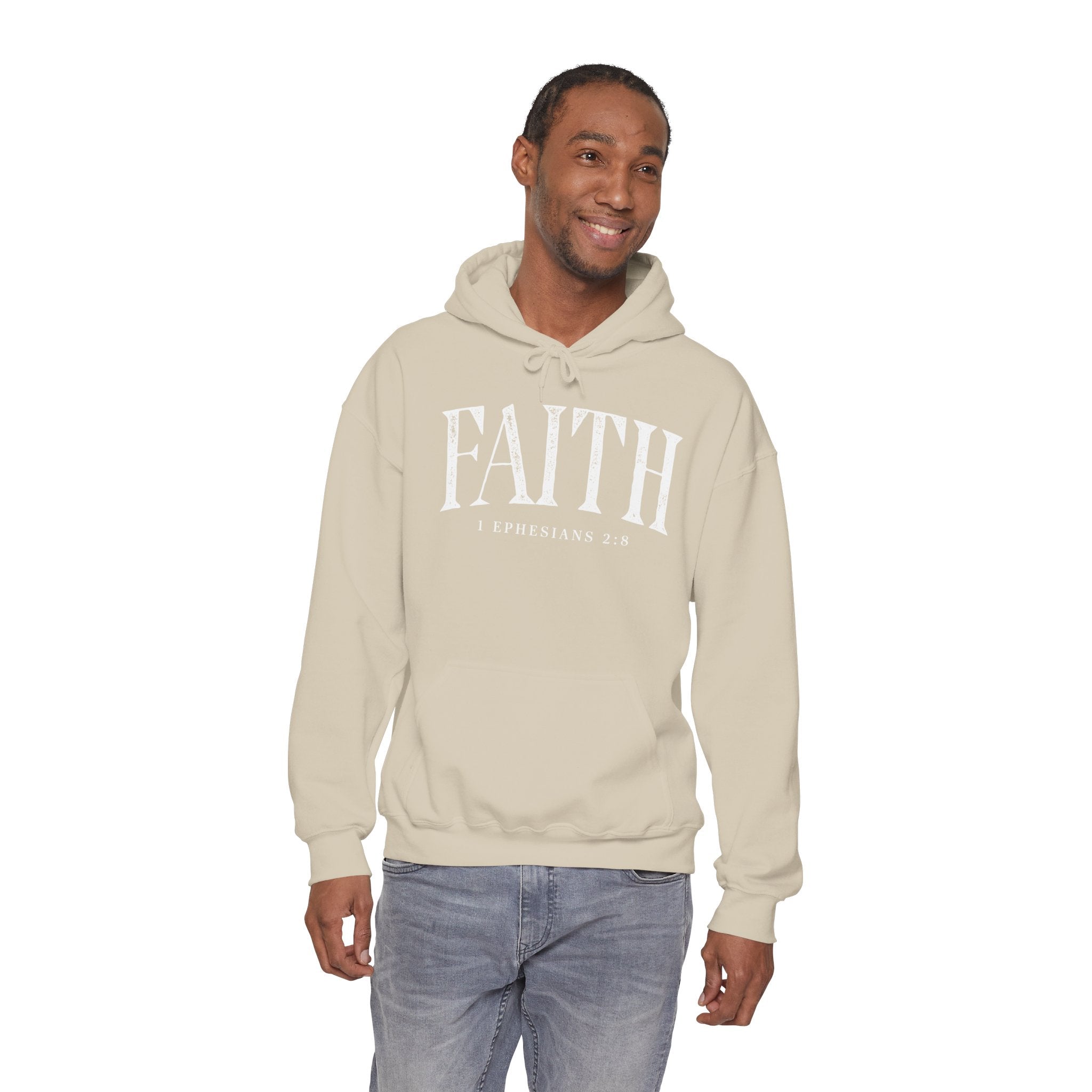 Faith Hoodie - Ephesians 2:8 Inspirational Christian Sweatshirt