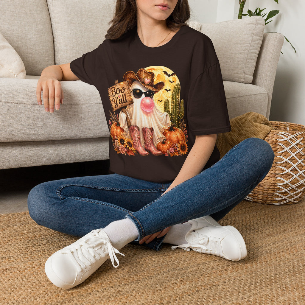 Halloween Gnome T-Shirt — 'Boo Y'all' Western Pumpkin Tee