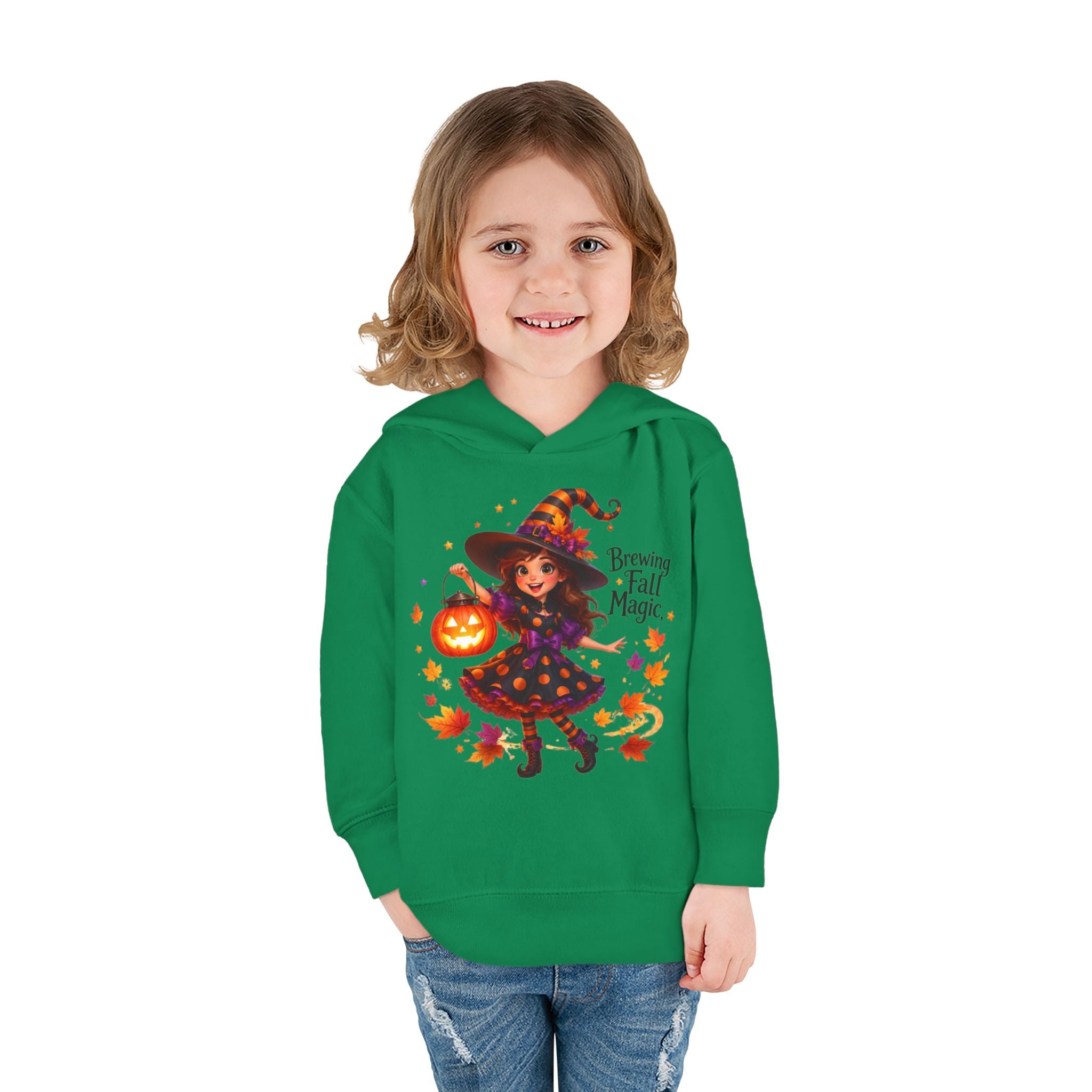 Toddler Hoodie — "Brewing Fall Magic" Halloween Witch Pullover