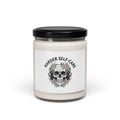 Harder Self-Care Skull Candle, Soy Candle | Heavy Metal Wellness, Gothic Wellness Quote