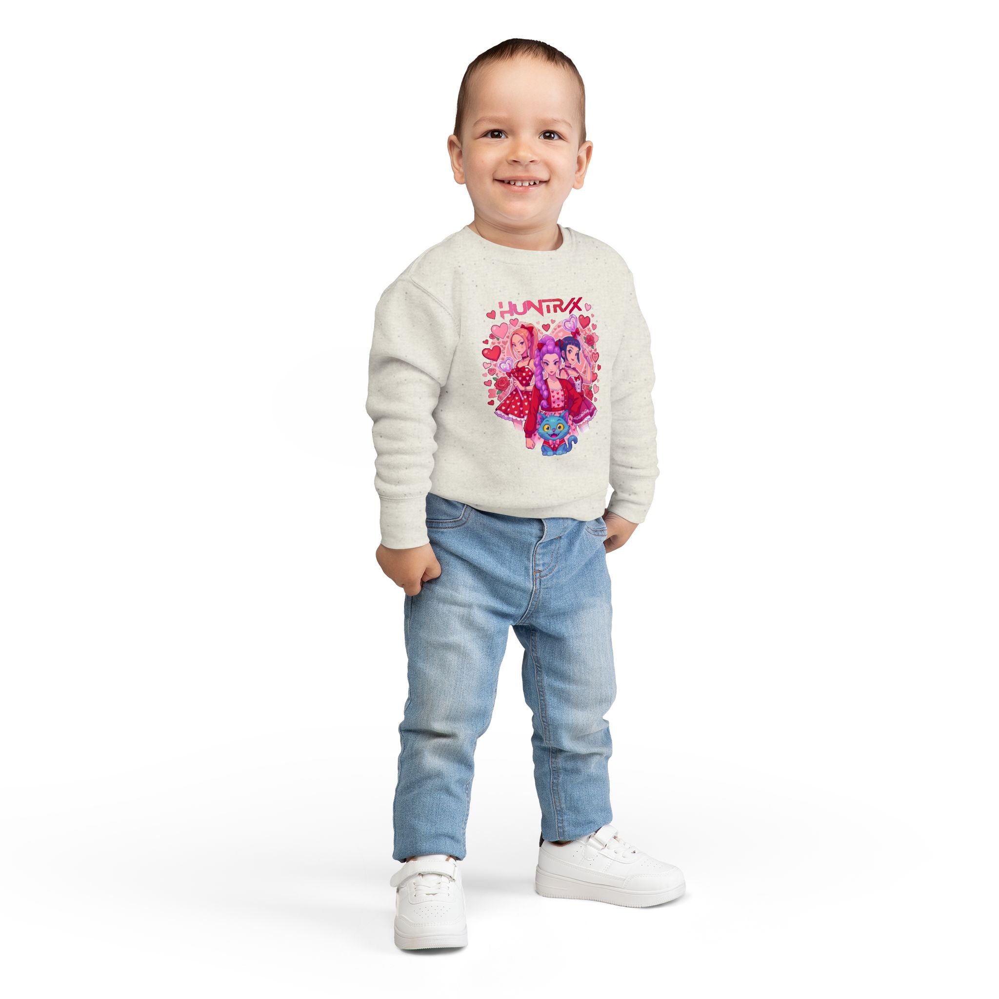 Toddler Sweatshirt — Pink Heart Huntrix