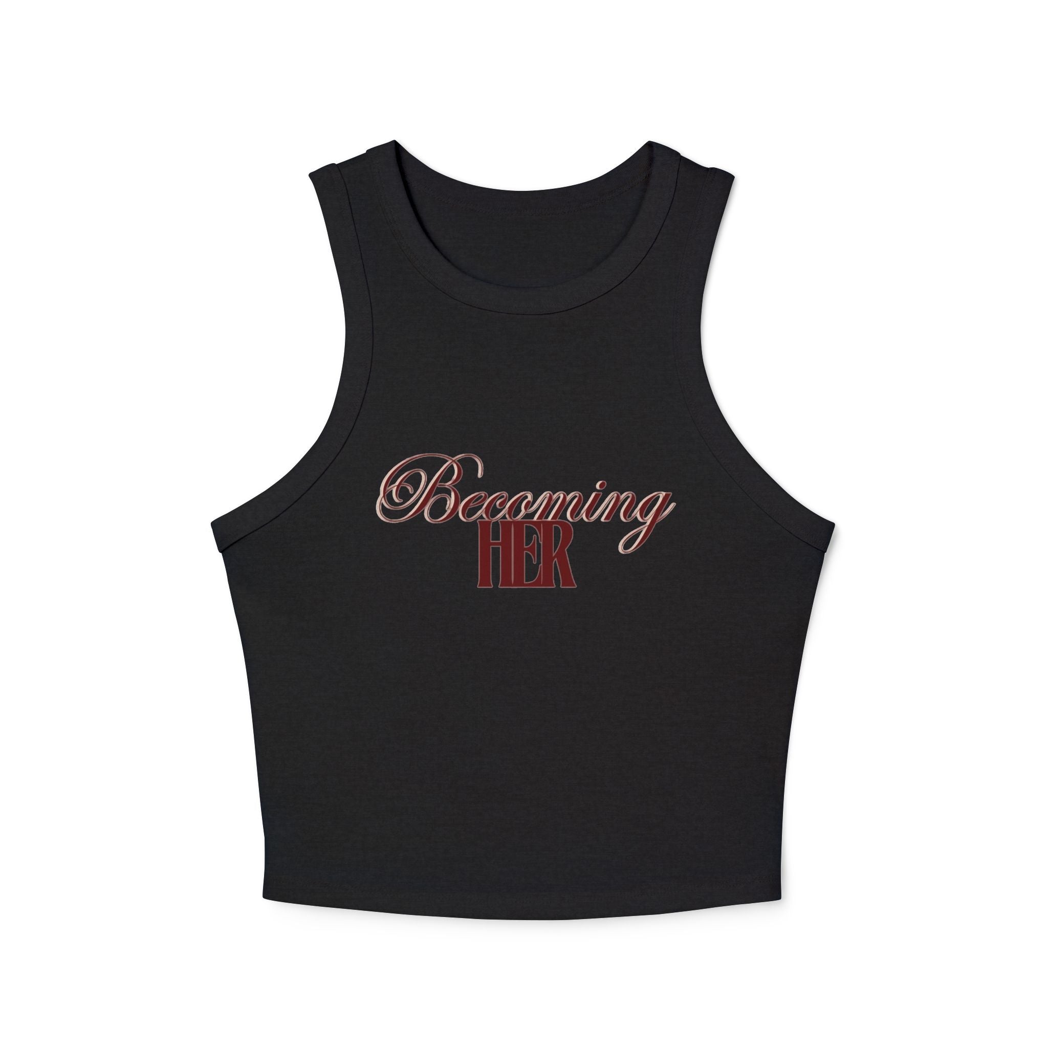 Becoming Her Racer Tank Top — Women's Empowerment Cropped Tank