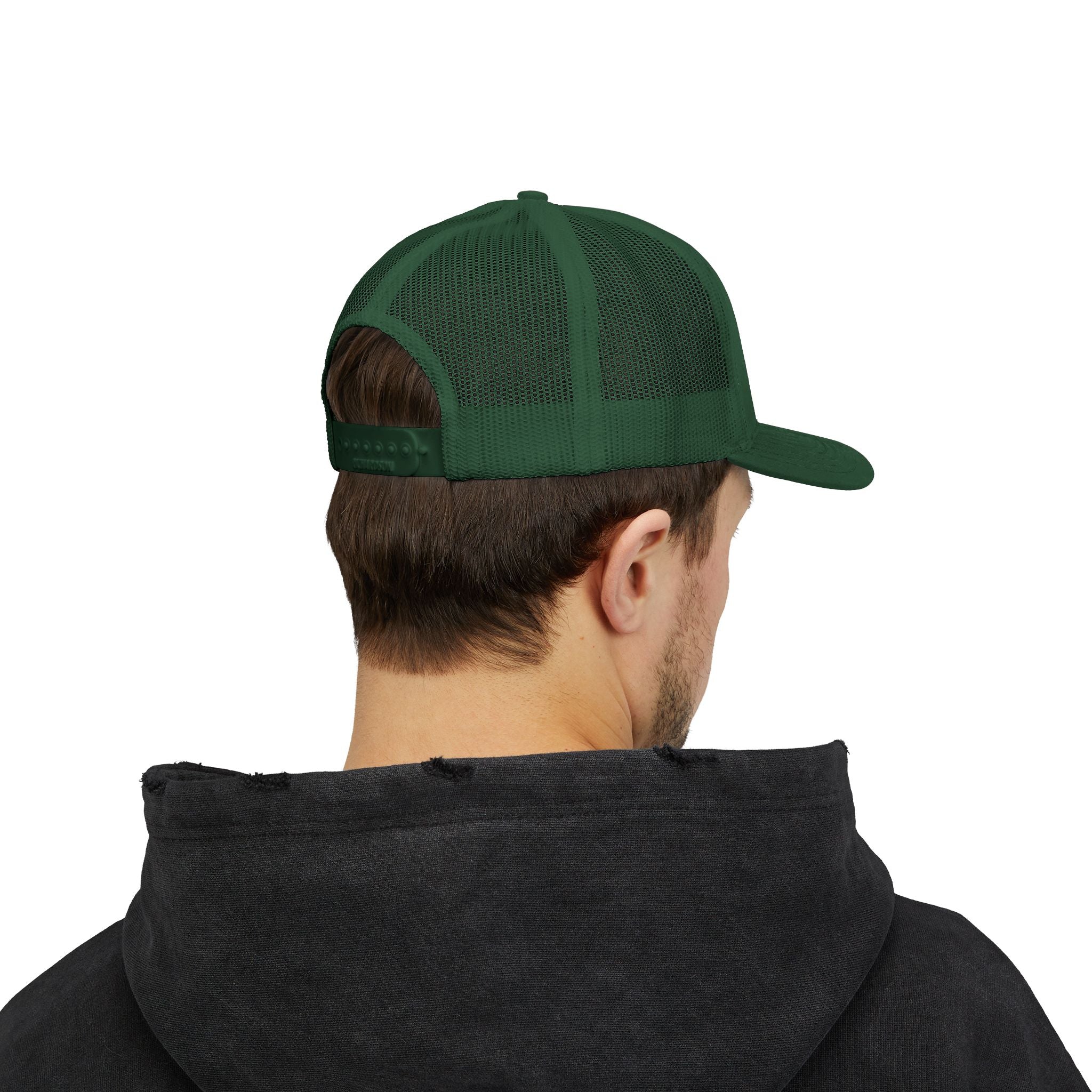 Embroidered Red Rose Trucker Cap