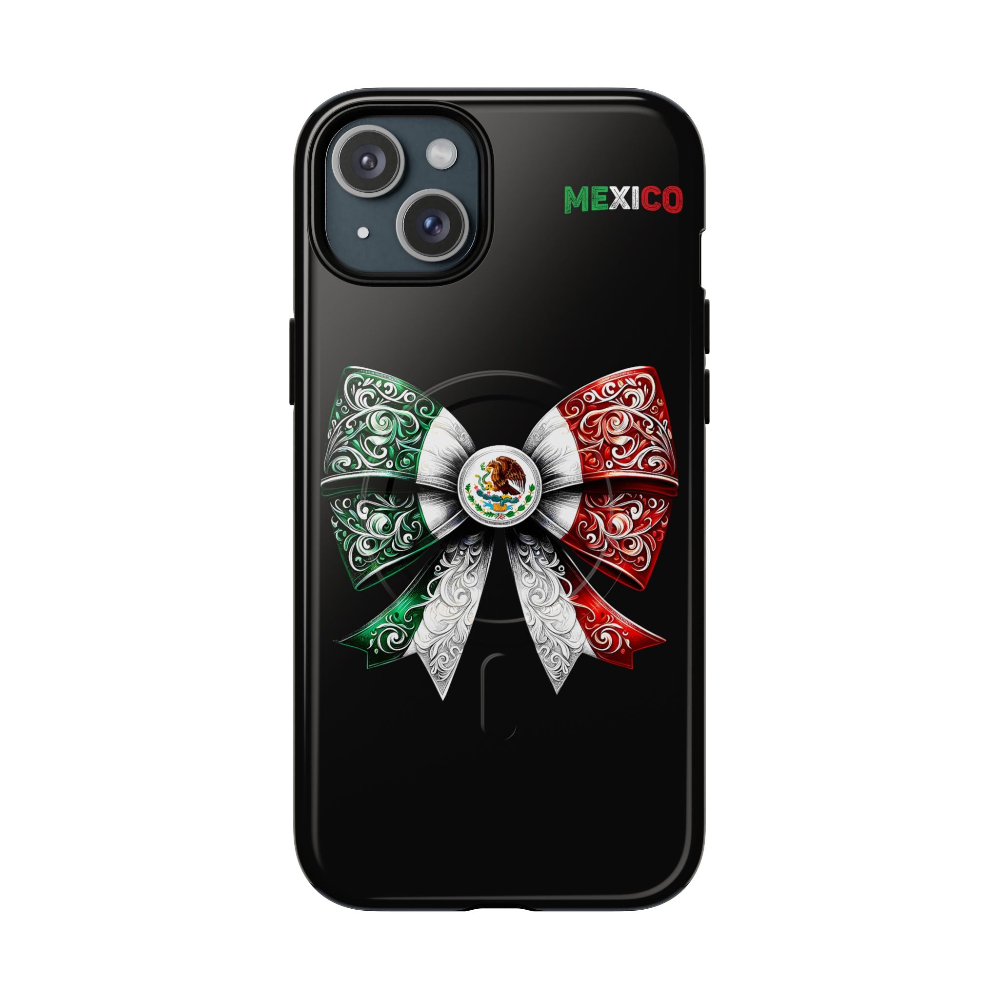 Mexican Flag Bow Tough Magnetic Phone Case — Patriotic Mexico iPhone Cover