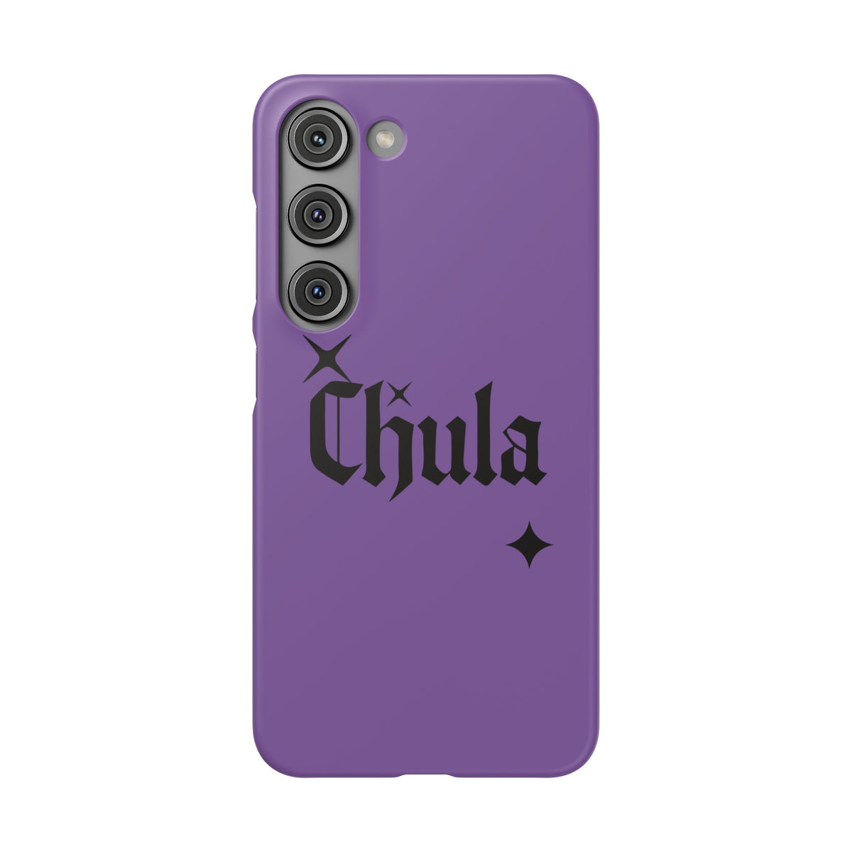 Chula Gothic Script Phone Case | Purple Snap Case