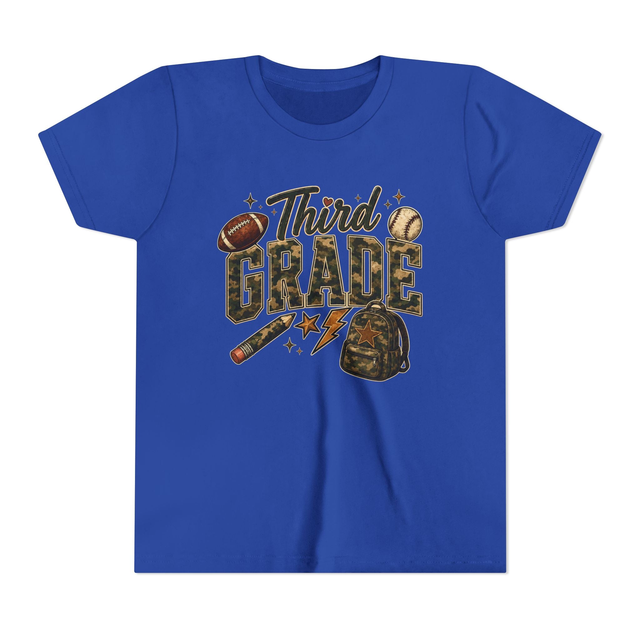 Third Grade Kids Tee - Back to School Sports Backpack Design