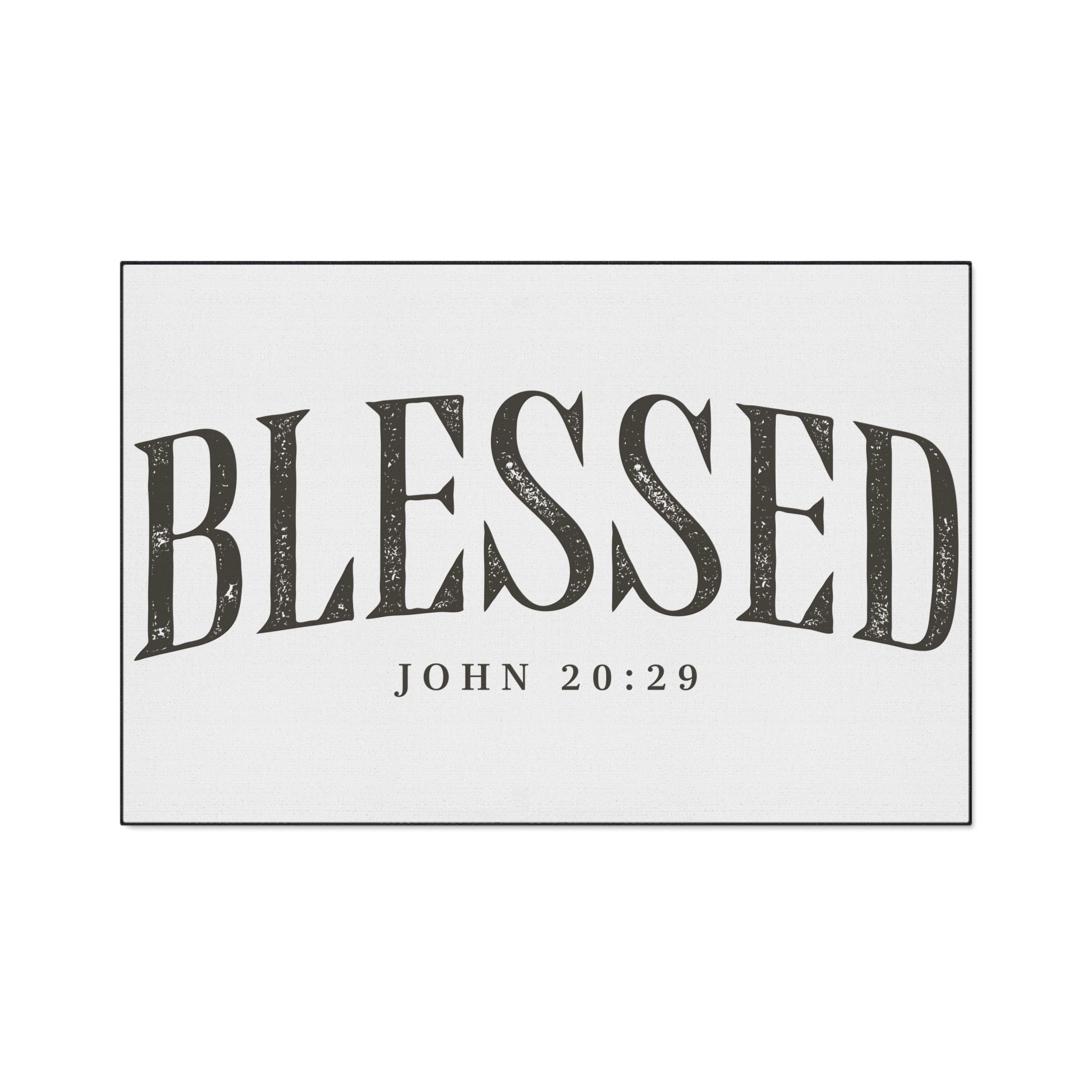 Blessed John 20:29 Floor Mat — Heavy Duty Welcome Mat