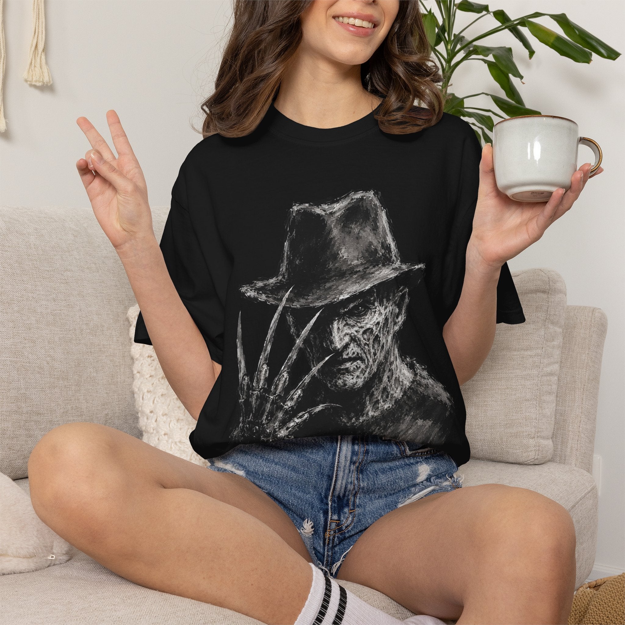 Portrait T-Shirt — Vintage Horror Graphic Tee