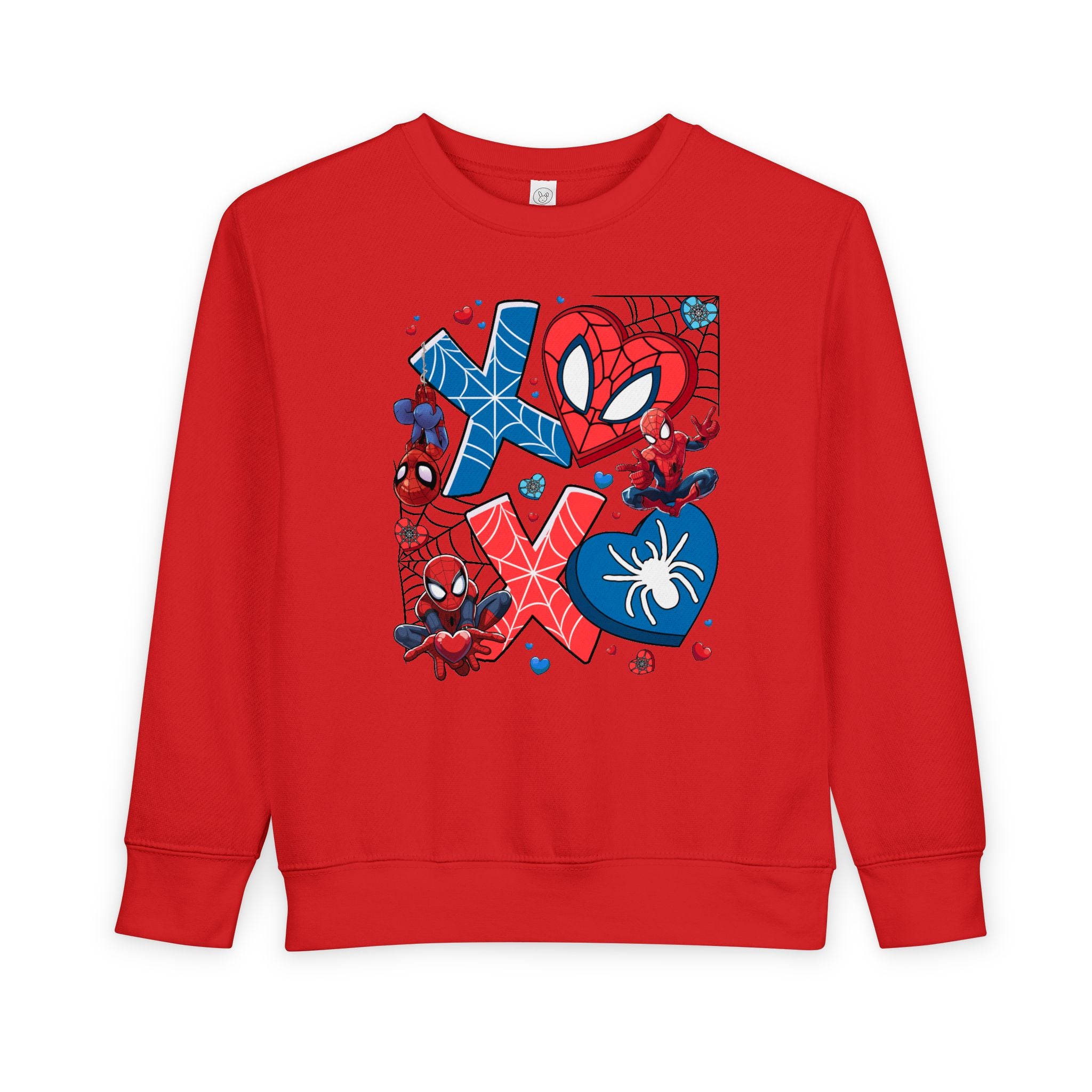 Spiderman Heart Valentines Toddler Sweatshirt