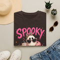 Spooky Glam T-Shirt — Cute Pink Ghost with Sunglasses & Pumpkin Latte